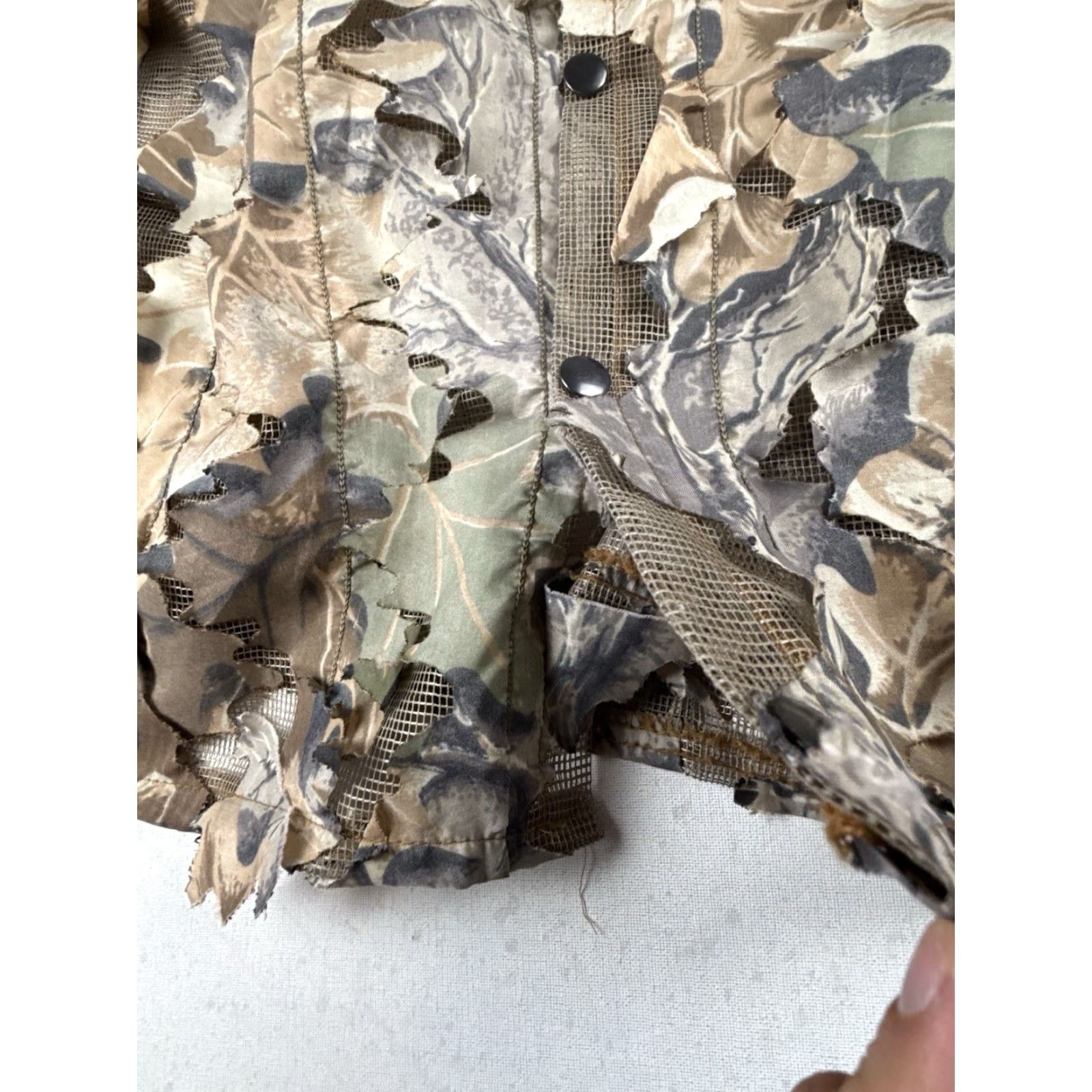 Hunter VINTAGE Hunting Ghillie Leaf Jacket M/L Game Hunter Camouflage Leaves Brown Military Jacket Mens L Size US L / EU 52-54 / 3 - 5 Thumbnail
