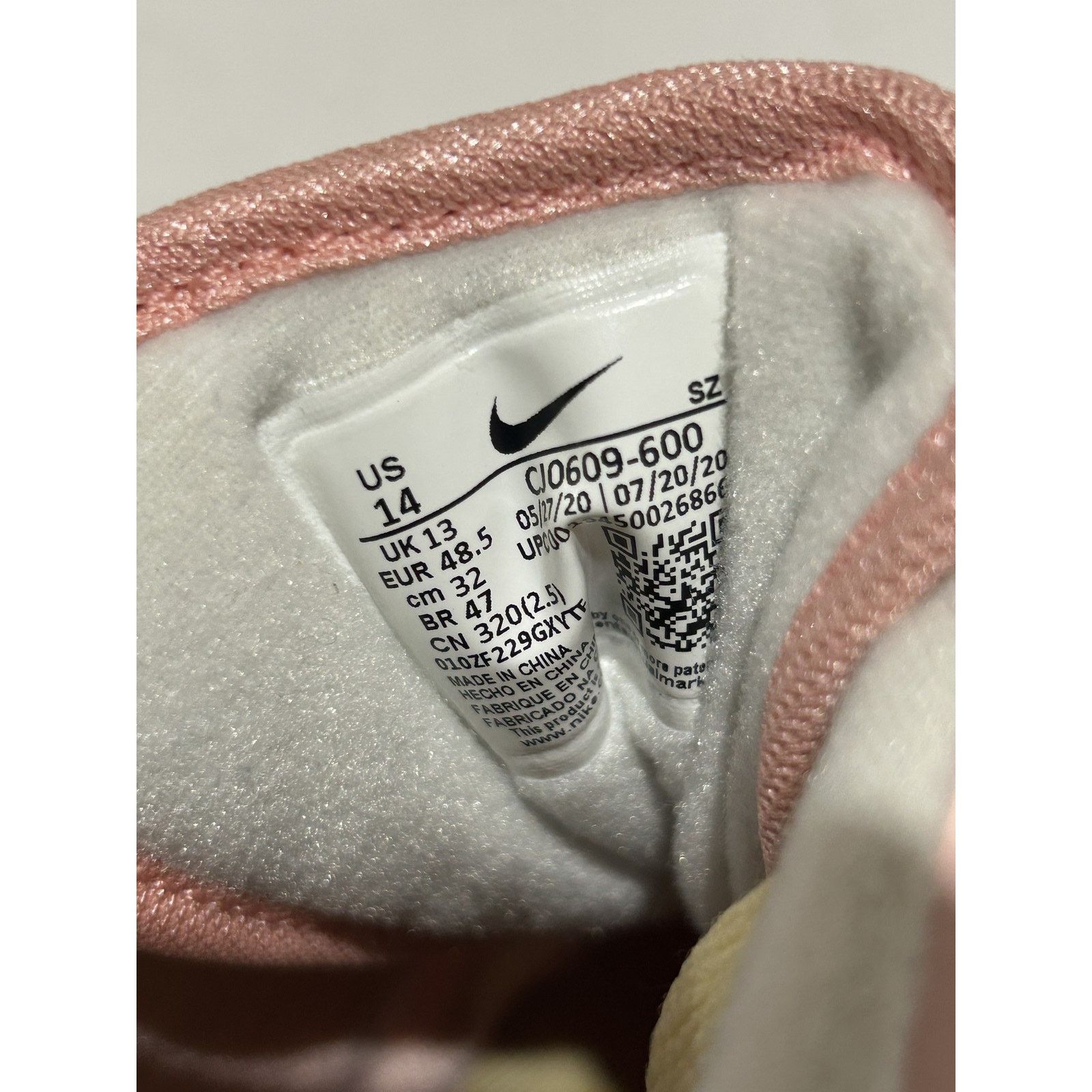 Nike NIKE AIR MAX 1 STRAWBERRY LEMONADE 2020 SIZE 14 PREOWNED Size US 14 / EU 47 - 4 Thumbnail