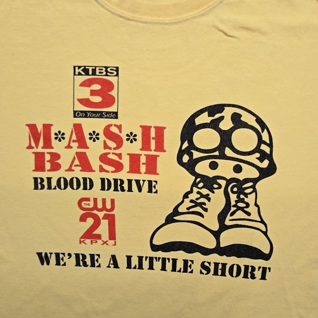 Vintage Vintage Mash Bash Blood Drive Shirt Yellow XL Charity Tee Size US XL / EU 56 / 4 - 2 Thumbnail