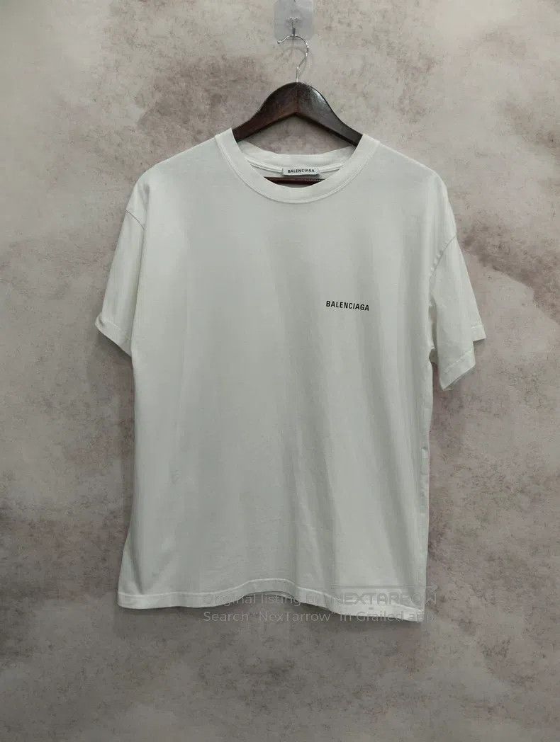 Balenciaga Balenciaga White Short Sleeve T-Shirt Size US S / EU 44-46 / 1 - 1 Thumbnail