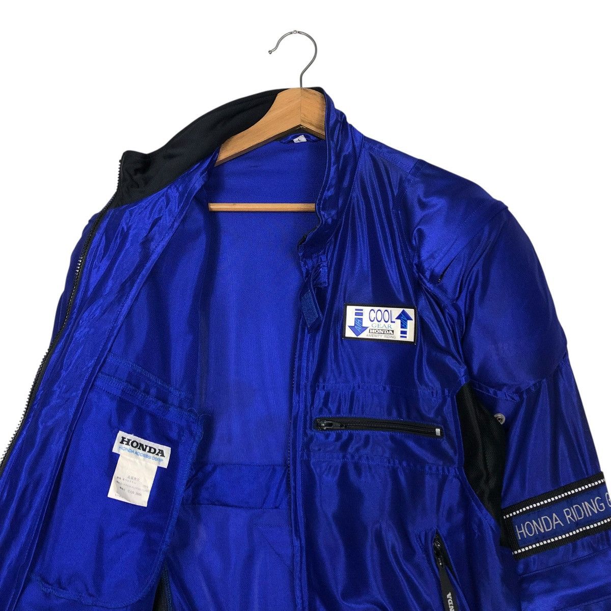 Honda 🔥VINTAGE RACING BOMBER BIKER JACKET HONDA BIG LOGO Size US L / EU 52-54 / 3 - 15 Thumbnail