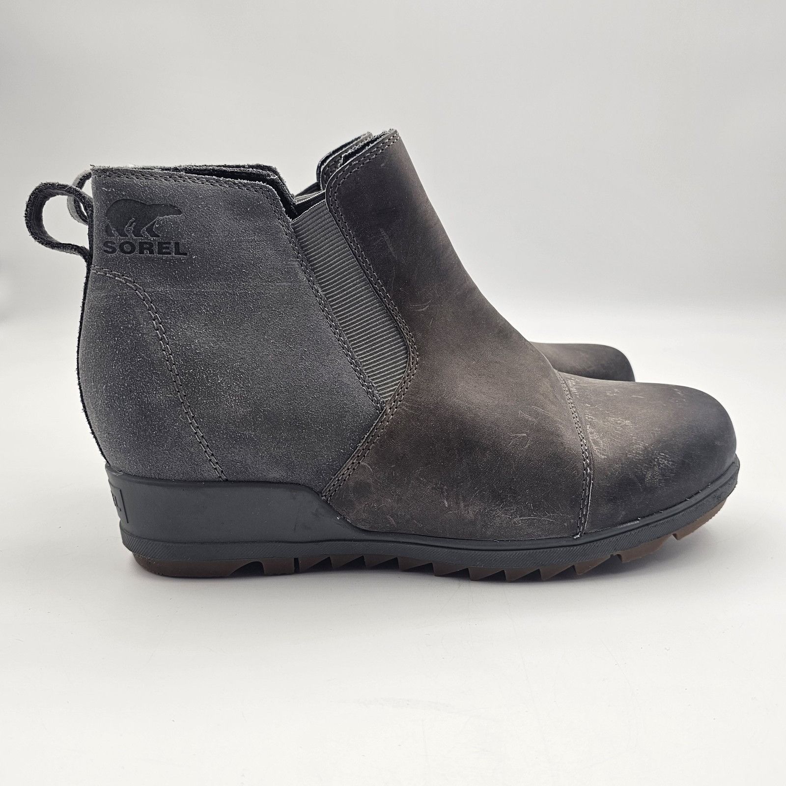 SOREL Sorel Evie Pull-On Waterproof Suede Leather Wedge Ankle Boot Size US 9 / IT 39 - 5 Thumbnail