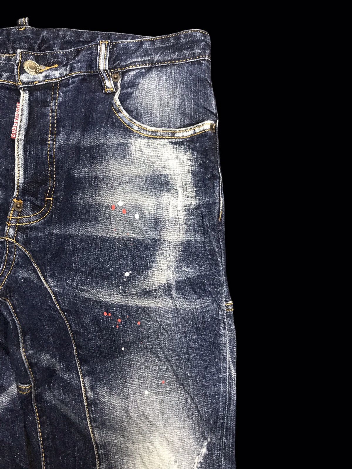 Designer × Dsquared2 × Seditionaries 💥PUNK STYLE💥DSQUARED2 Distressed Painter Denim F149 Size US 33 - 2 Thumbnail