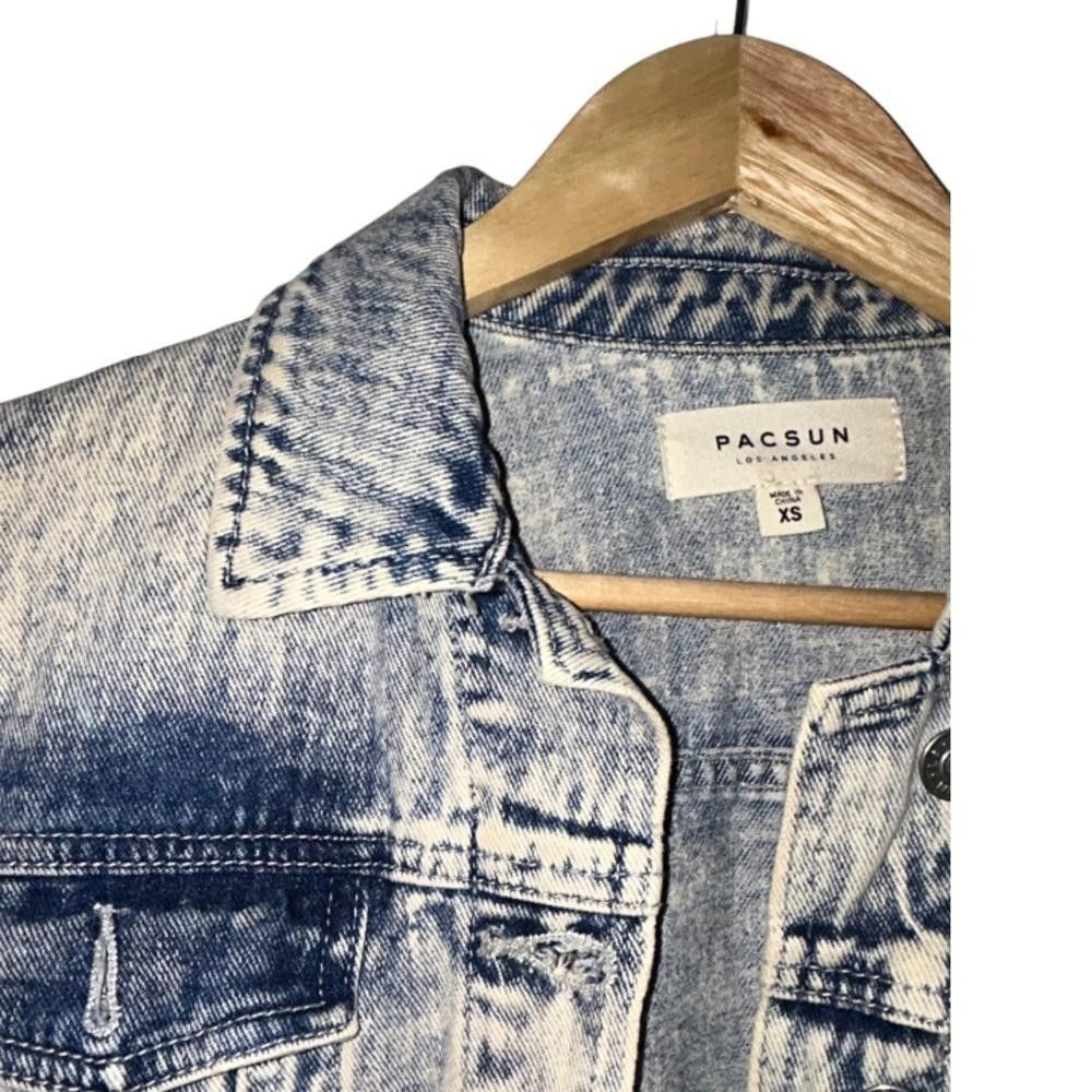 Pacsun PacSun l Acid Washed Boyfriend Jean Jacket Size XS Size XS / US 0-2 / IT 36-38 - 3 Thumbnail