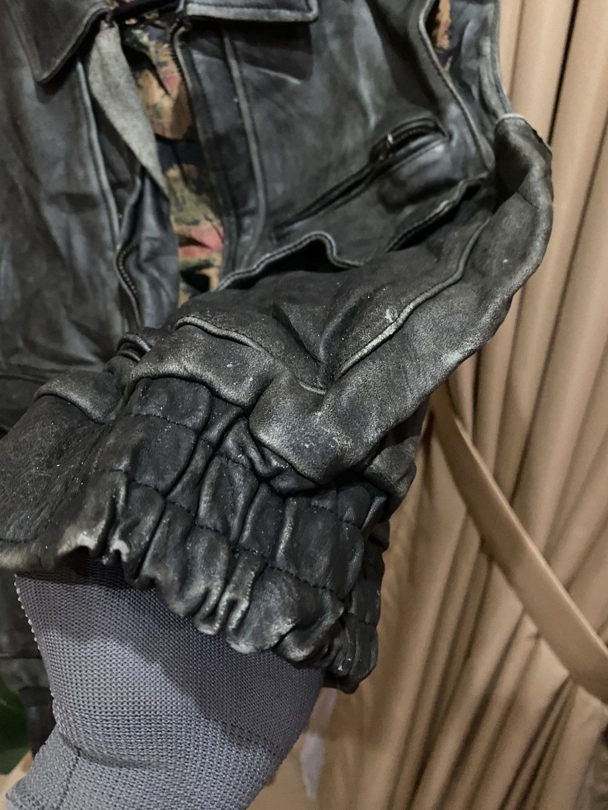 Japanese Brand Vintage NANKAI Leather Motorcycle Vest Black 90s Japan Size US L / EU 52-54 / 3 - 8 Thumbnail