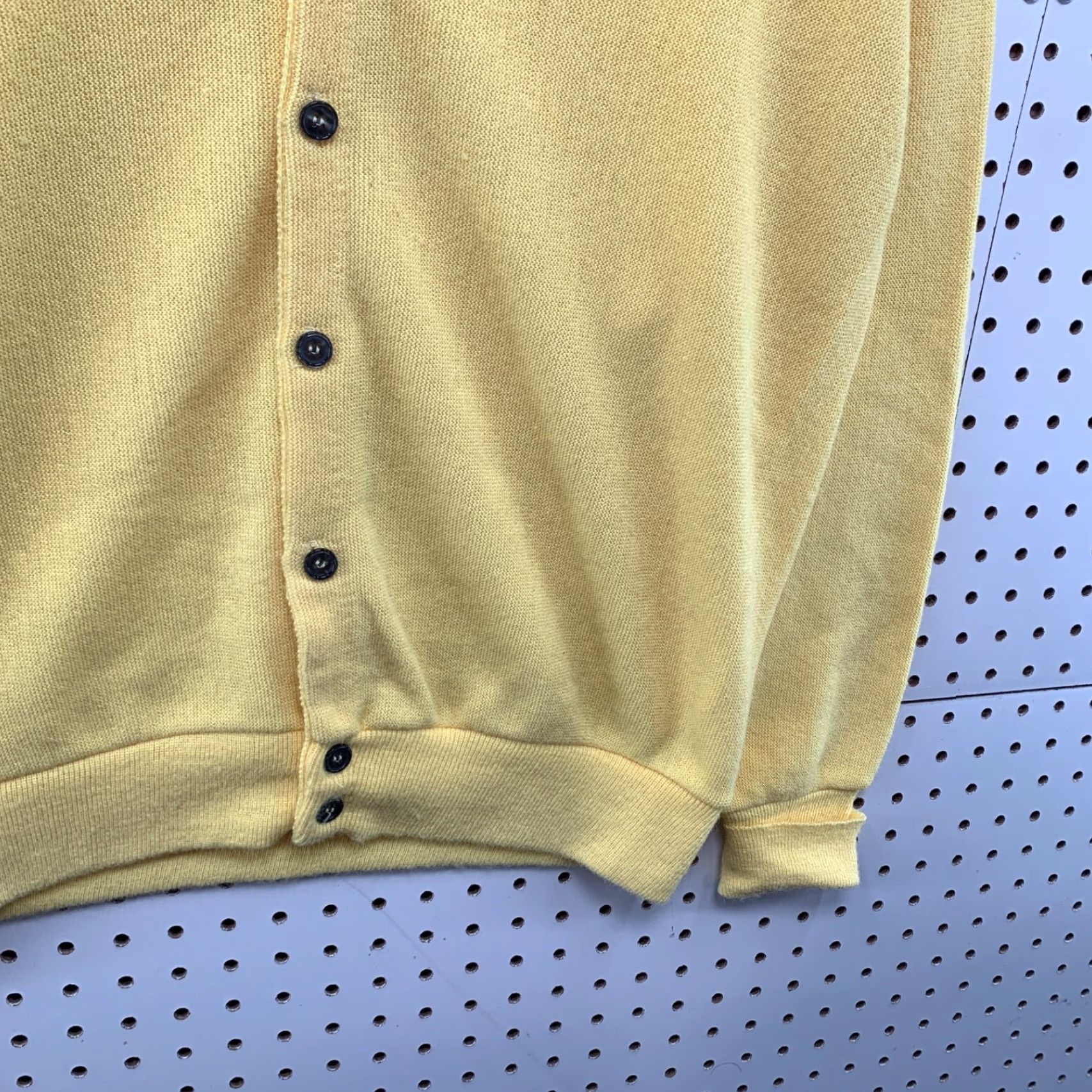 Vintage VTG Steeplechase Knit Cardigan Sweater Men’s Large Yellow USA 90s Vintage Button V-Neck Size US L / EU 52-54 / 3 - 7 Thumbnail