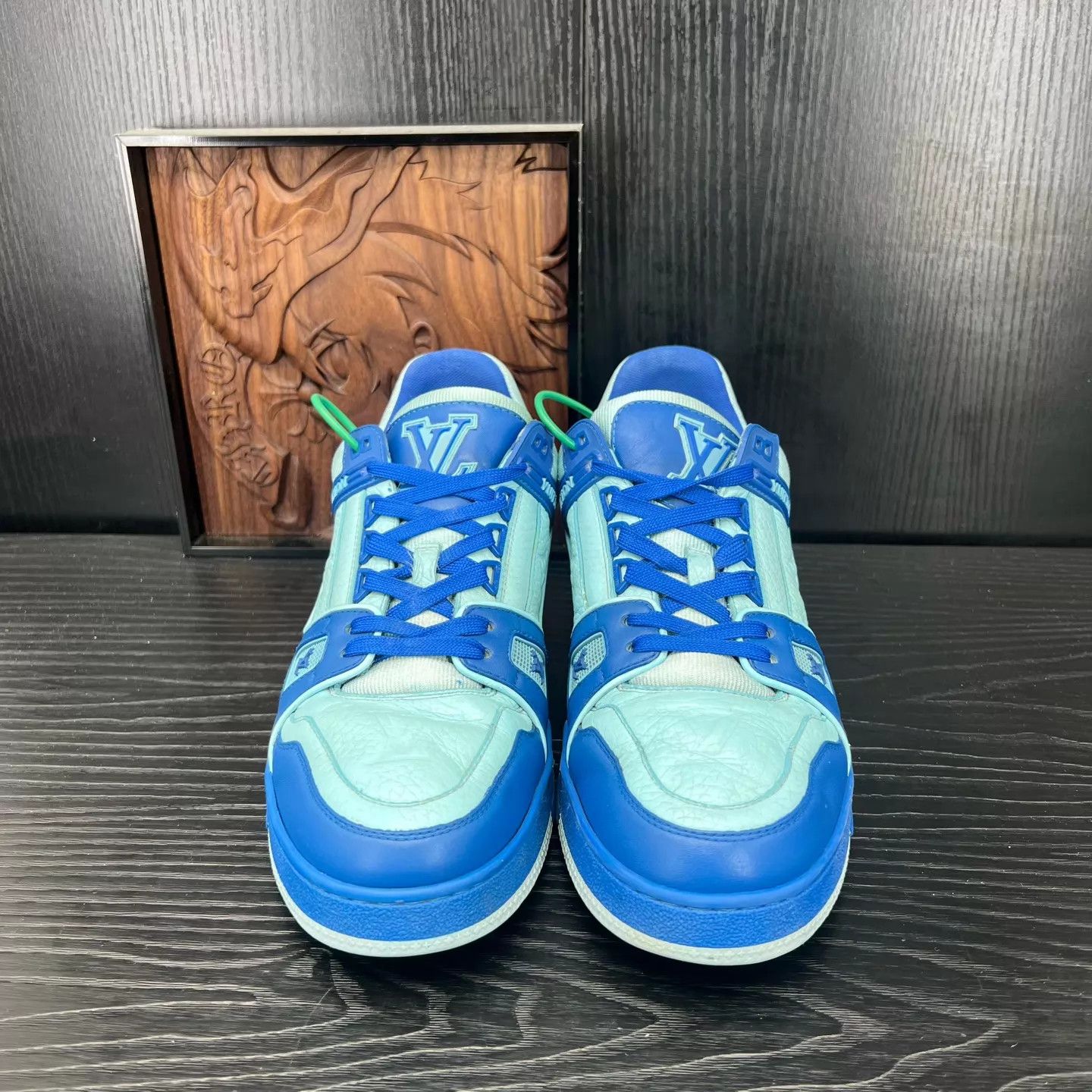Louis Vuitton LV Trainer White/Blue 7/41 New Size US 8 / EU 41 - 4 Thumbnail