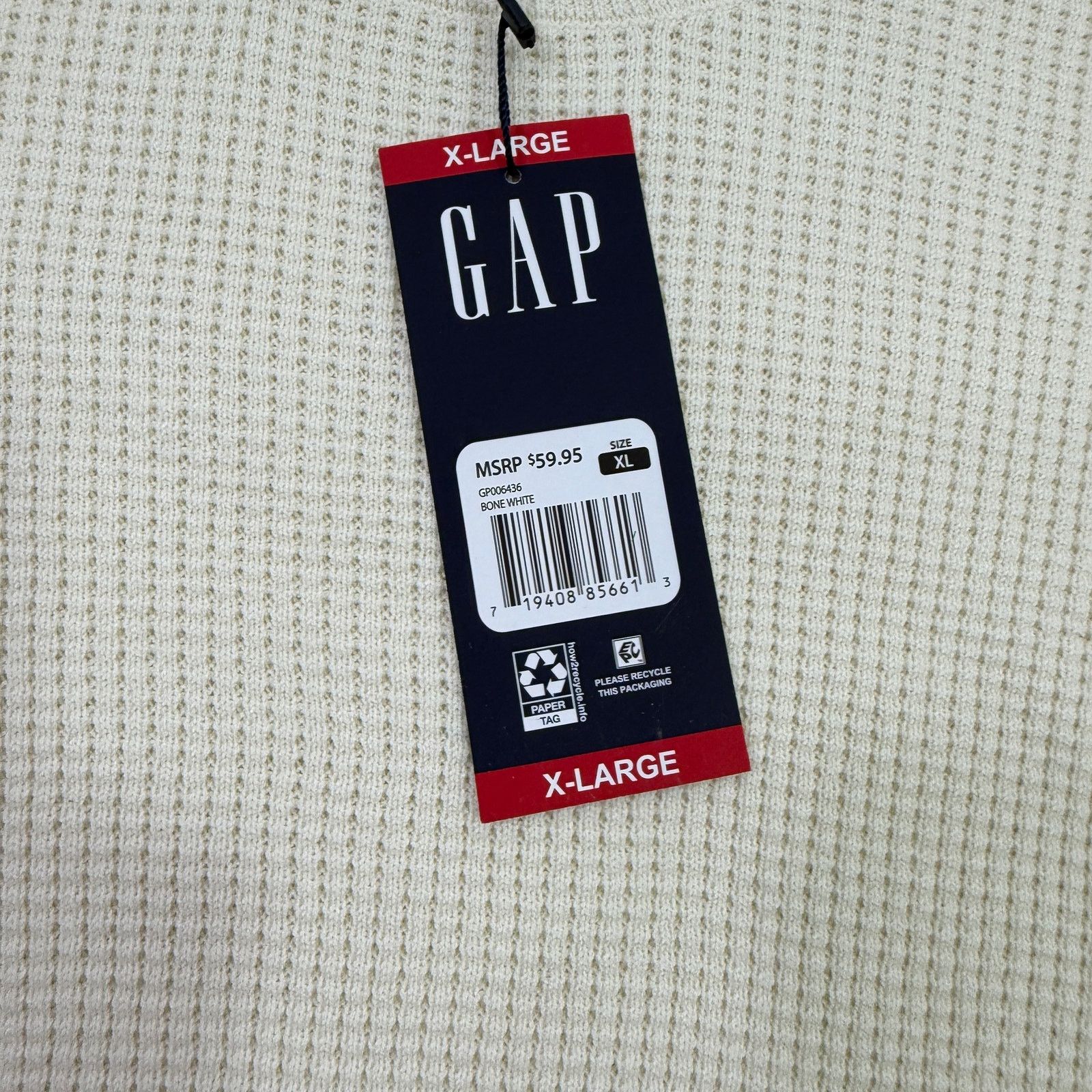 Gap Gap Textured Waffle Knit Crewneck Sweater Men's Extra Large Size US XL / EU 56 / 4 - 4 Thumbnail