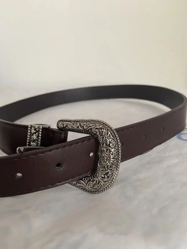 Leather Chizuru x Ruuko Retro Pin Buckle PU Leather Belt Size ONE SIZE - 2 Thumbnail