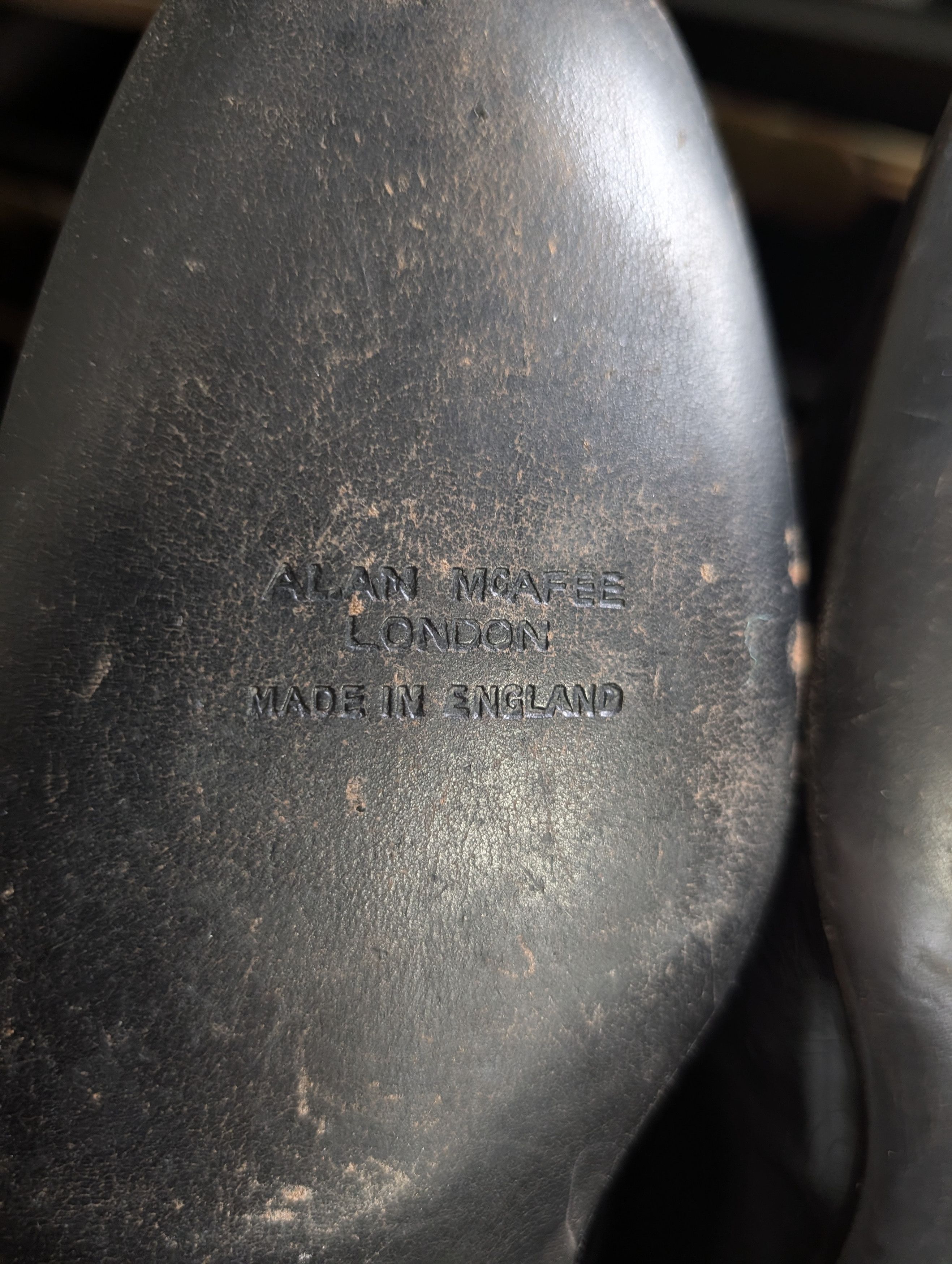 Vintage Alan McAfee Saks handmade turn shoe black patent loafers Size US 8 / EU 41 - 8 Thumbnail