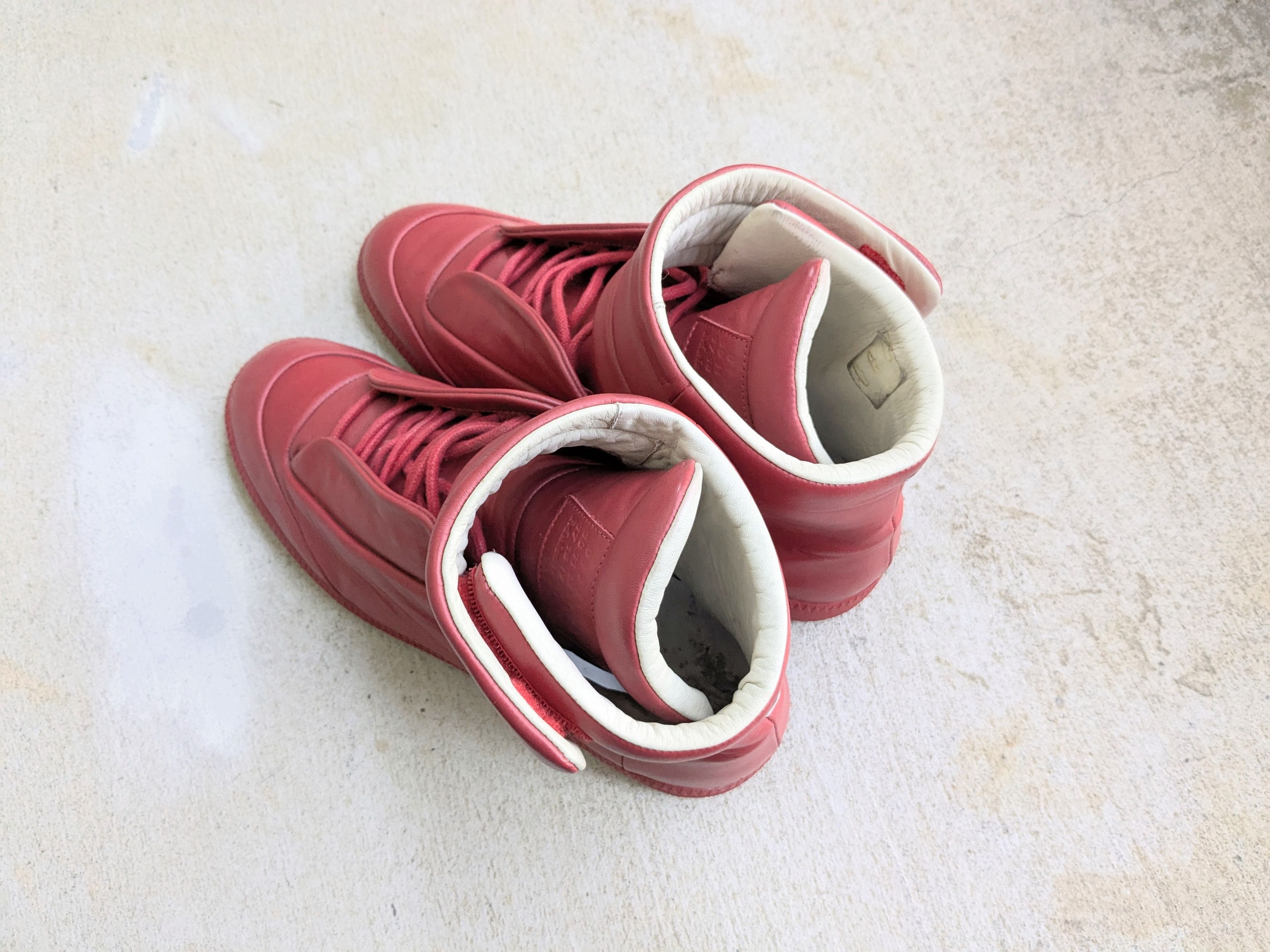 Maison Margiela Maison Margiela Future Red 9 42 Leather High Tops Size US 9 / EU 42 - 14 Thumbnail