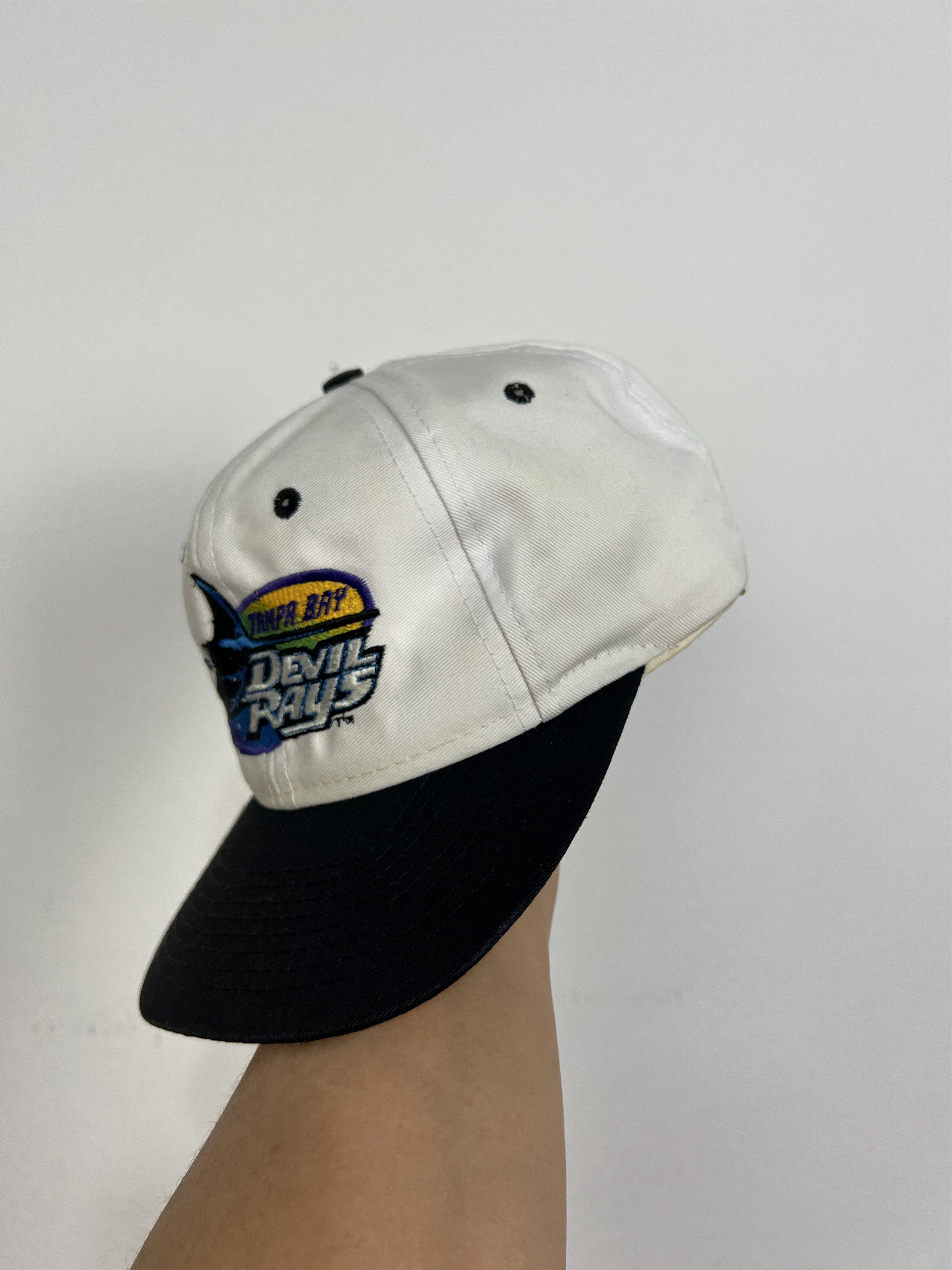 Vintage Tampa Bay Devil Rays Fitted Hat Cap Snapback Rare MLB Size ONE SIZE - 2 Thumbnail