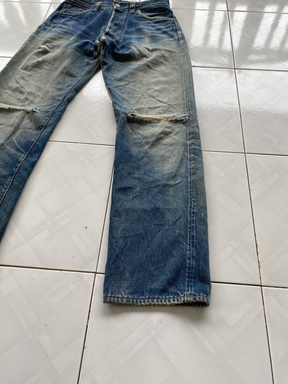 Evisu Vintage Evisu Thrashed Denim Size US 28 / EU 44 - 5 Thumbnail