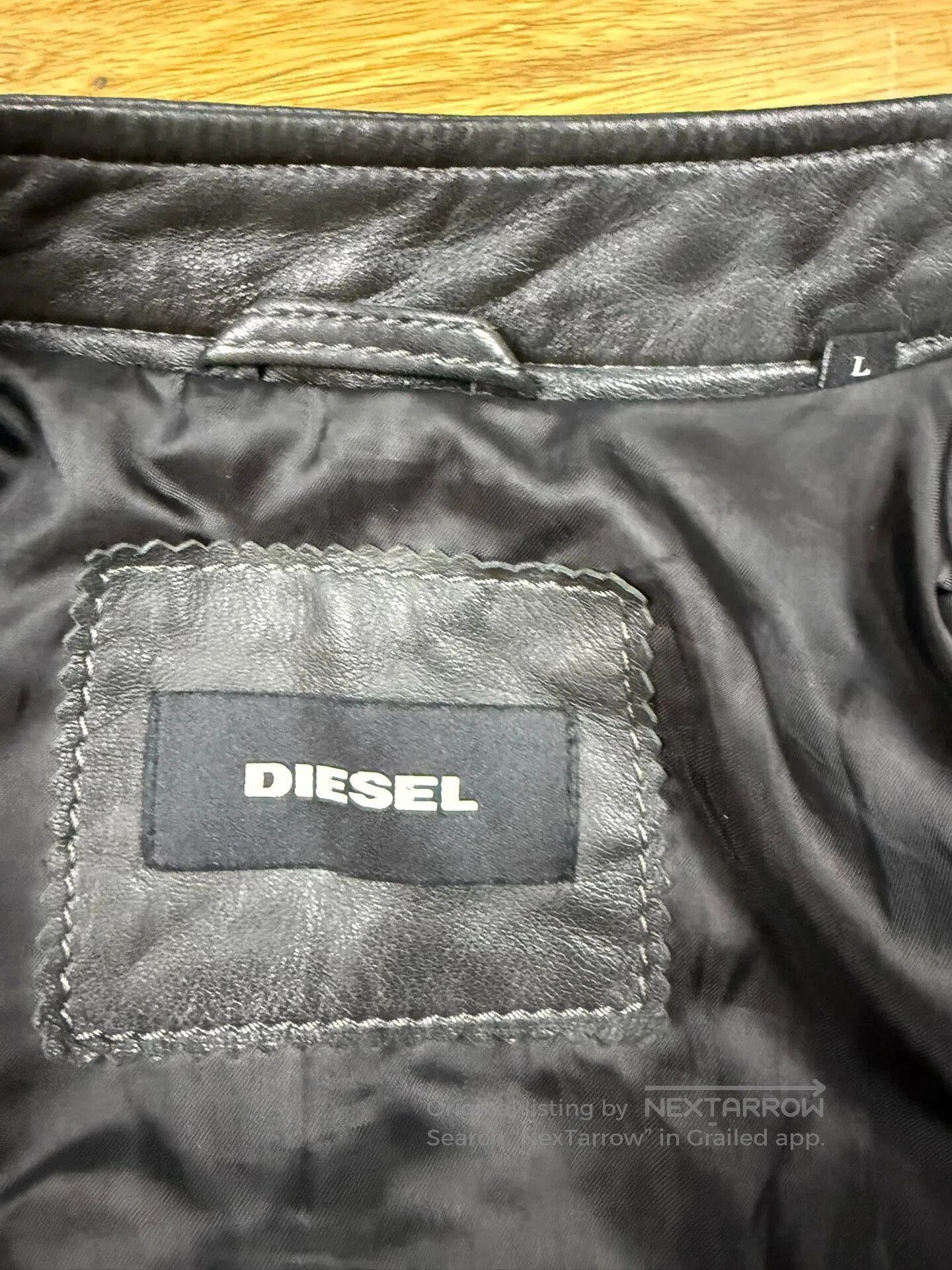 Diesel Diesel Men's Classic Black Leather Jacket. Size US L / EU 52-54 / 3 - 4 Thumbnail