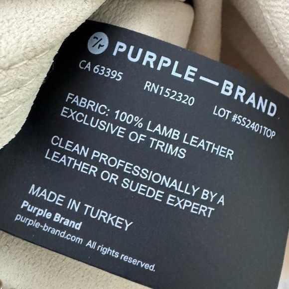 Purple Brand Purple Brand Leather Camp Shirt Off White Men’s Size Small Size US S / EU 44-46 / 1 - 7 Thumbnail