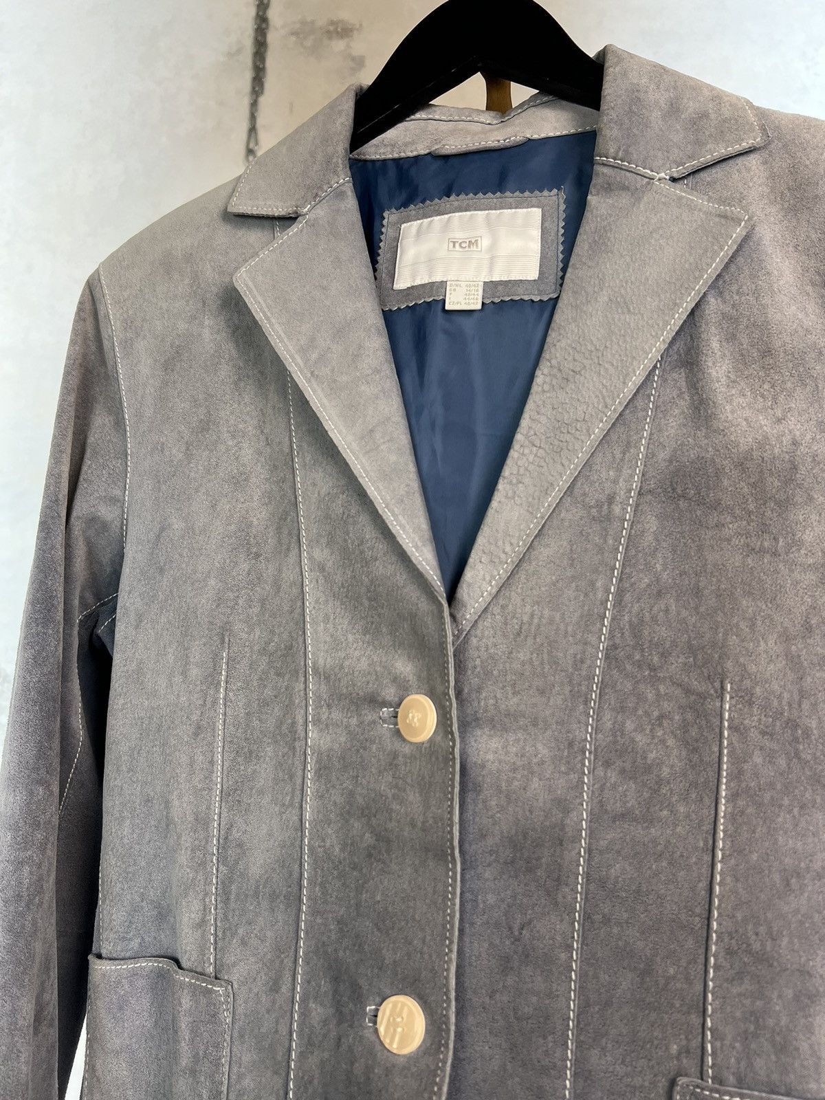 Vintage Vintage TCM Leather Blazer Jacket Size M - L Size L / US 10 / IT 46 - 3 Thumbnail