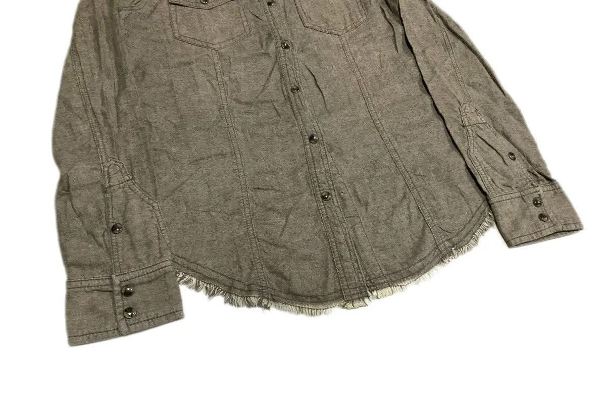 Japanese Brand ♟️ Sick Y2K Natural Vintage G.O.A. Frayed Shirt Size US S / EU 44-46 / 1 - 4 Thumbnail