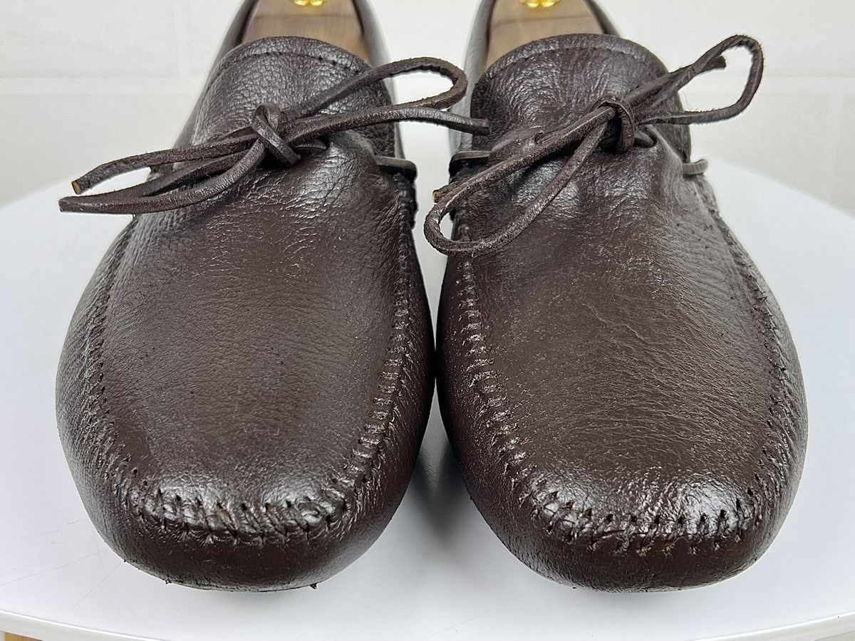 Prada PRADA MILANO Loafers Leather Drivers Mocassins Logo Brown Size US 10 / EU 43 - 8 Thumbnail