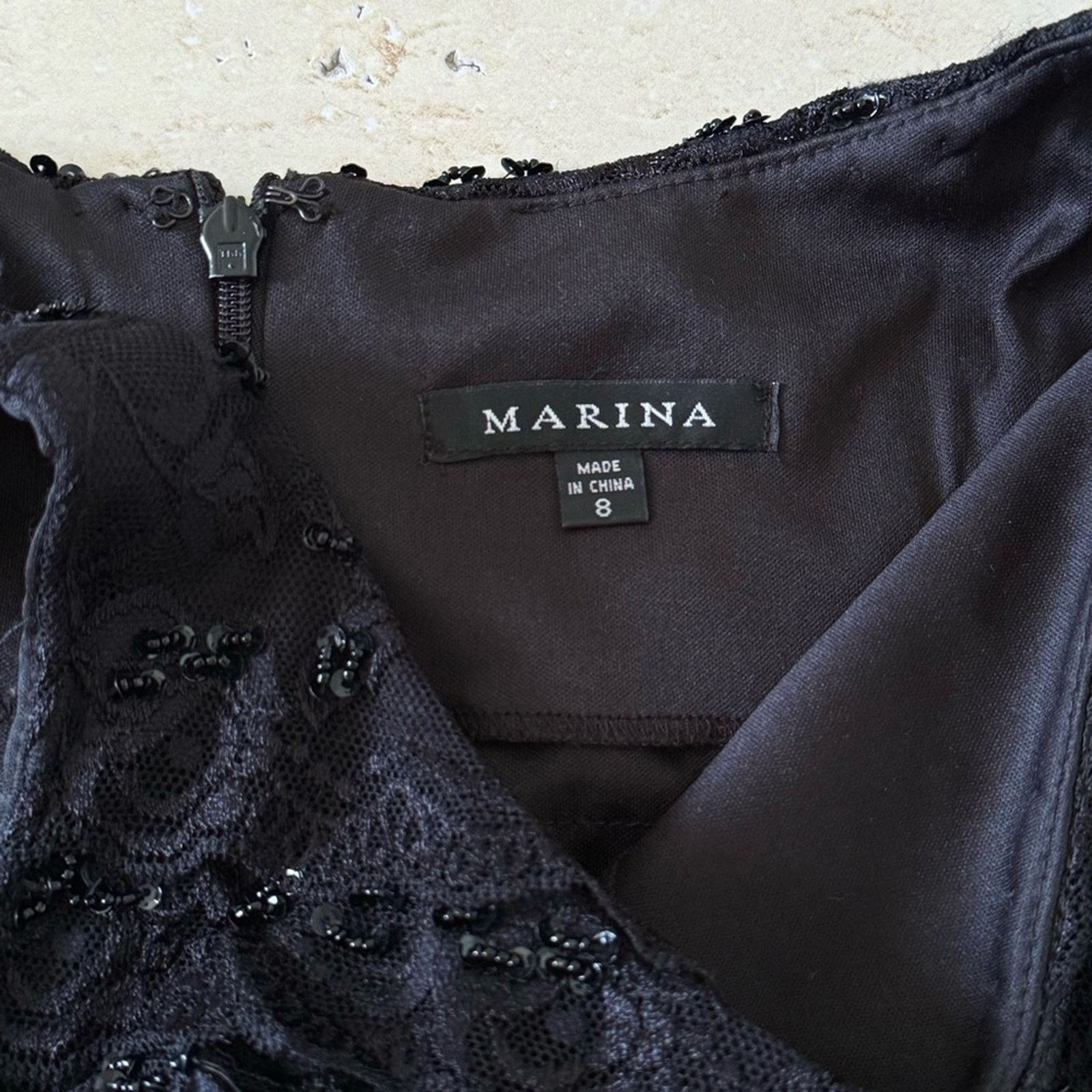 Other MARINA Black Dress with Beads, Size 8 Size M / US 6-8 / IT 42-44 - 8 Thumbnail