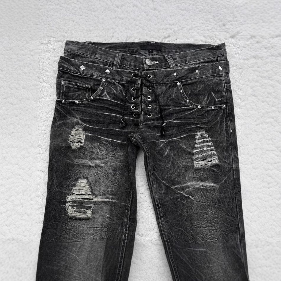 Japanese Brand Retro loose slightly flared jeans Size US 32 / EU 48 - 2 Thumbnail