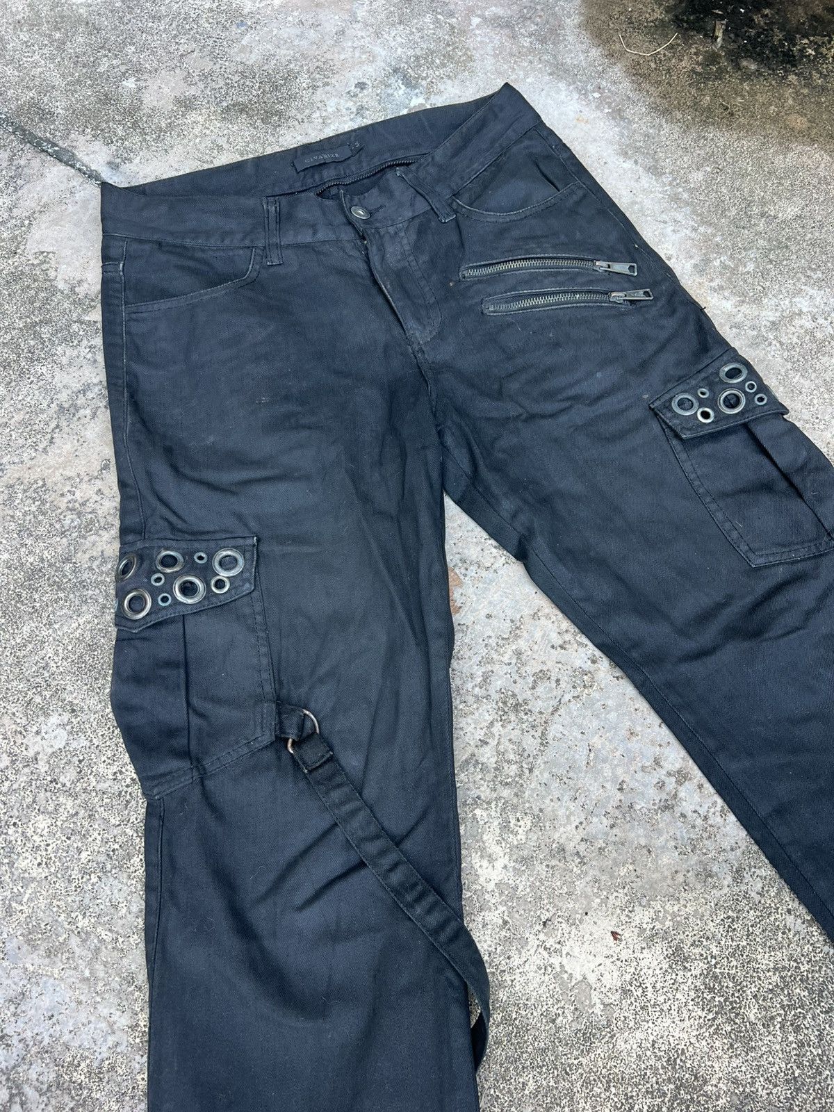 CIVARIZE × If Six Was Nine × KMRii Y2K Civarize Black Flare Cyberpunk Wax Denim Size US 30 / EU 46 - 5 Thumbnail
