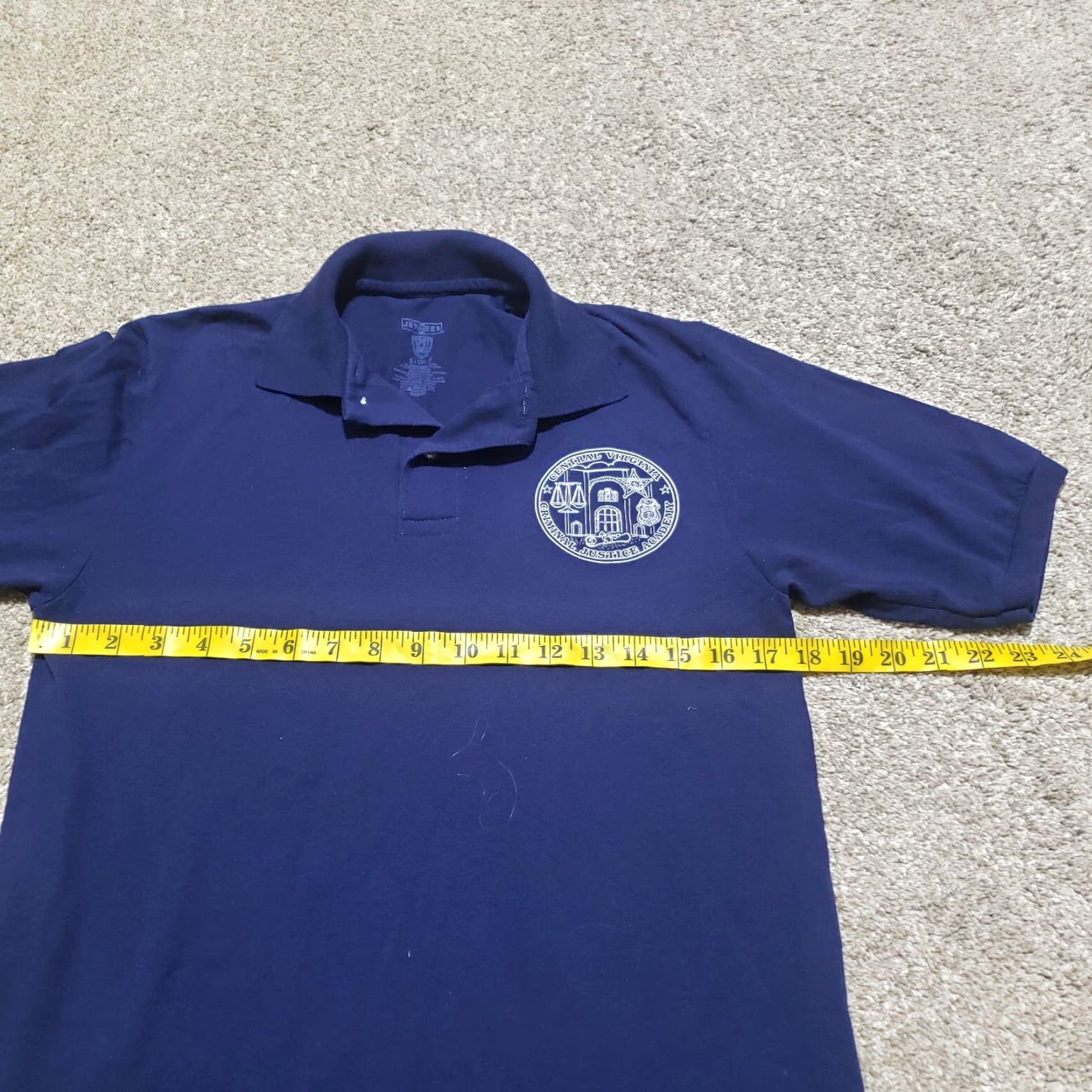 Vintage Central Virginia Criminal Justice Academy Blue Polo Shirt Adult Men's S Small Size US S / EU 44-46 / 1 - 4 Thumbnail