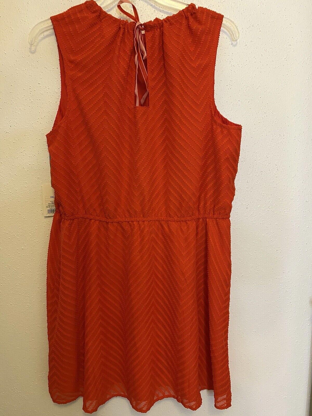 Designer A New Day Tomato Orange Dress Sz XXL Size XXL / US 16-18 / IT 52-54 - 2 Thumbnail