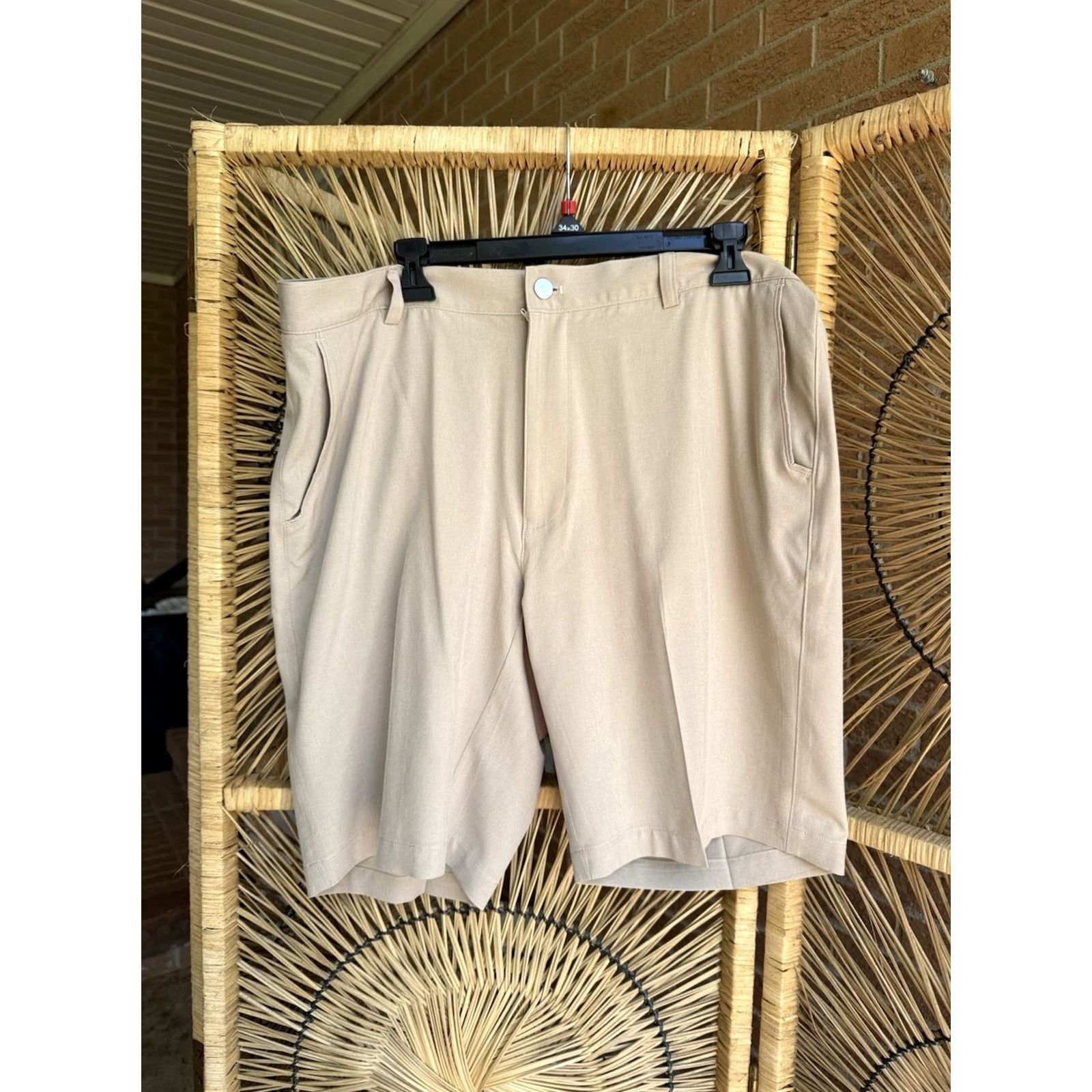 Peter Millar Peter Millar Men's Beige Chino Shorts Flat Front Pockets Casual 38 Size US 38 / EU 54 - 2 Thumbnail