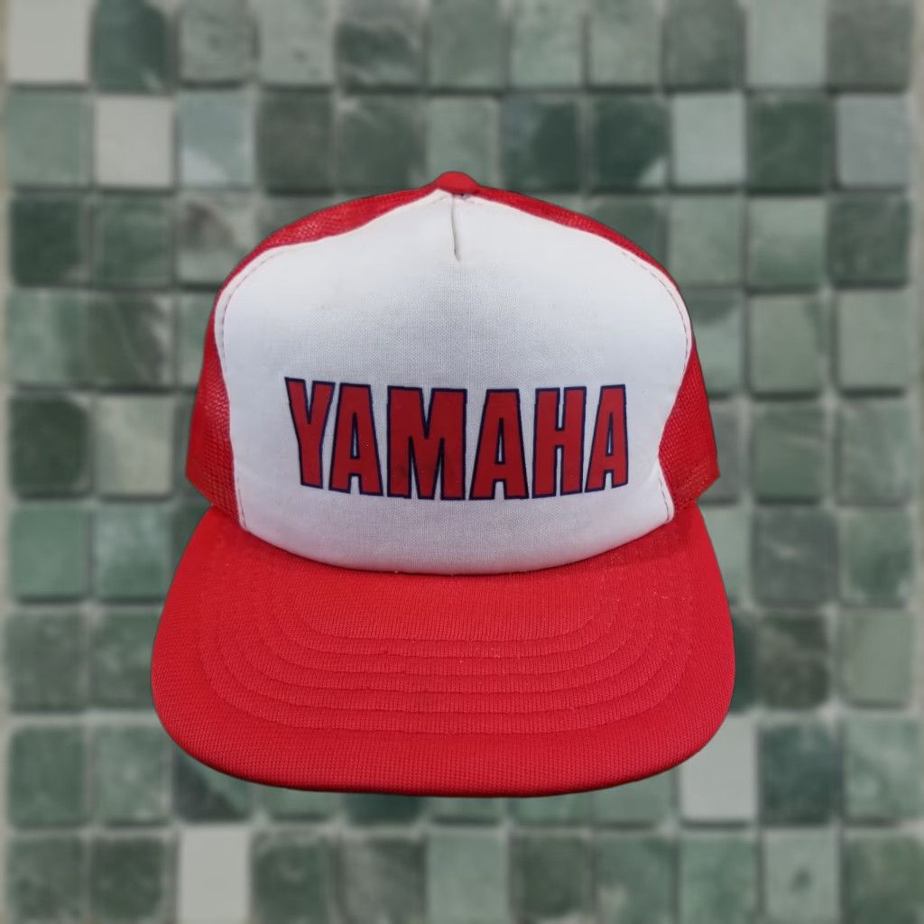 Yamaha VINTAGE 80'S YAMAHA RED SNAPBACK TRUCKER HAT Made in Young AN Hat Red Snapback Trucker Size ONE SIZE - 1 Thumbnail