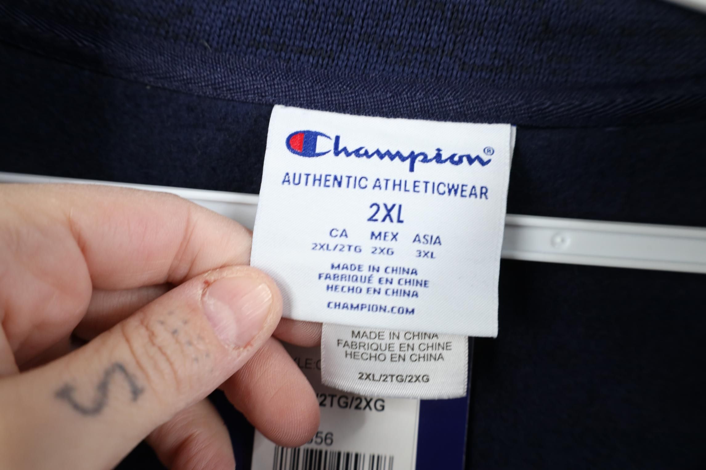 Champion Deadstock Y2K Champion University Knit 1/4 Zip Sweater Blue Size US XXL / EU 58 / 5 - 10 Thumbnail