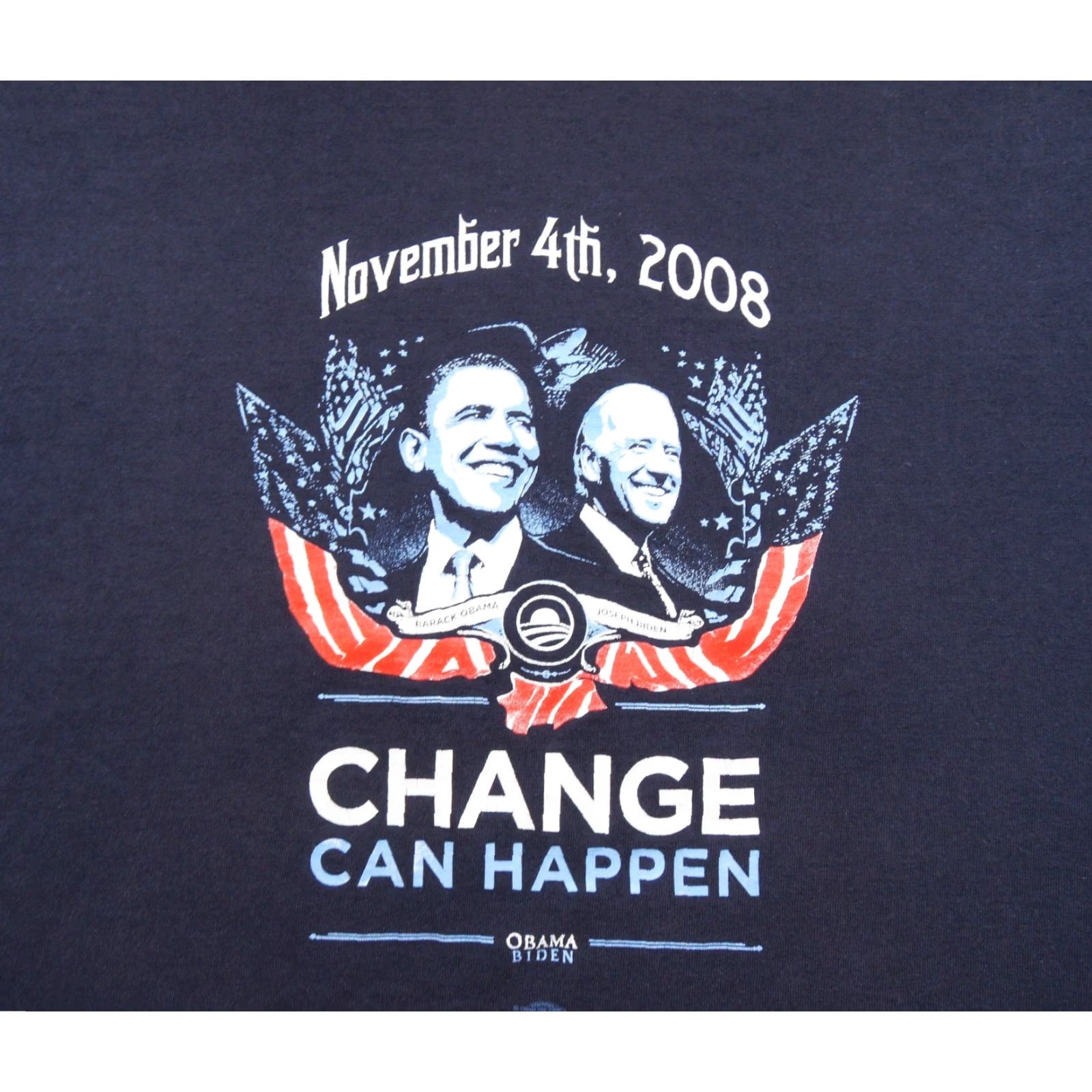 Vintage VINTAGE Obama Shirt Mens XL Blue Democratic Presidential Campaign 2008 Y2K Shirt Men USA Logo T-Shirt Size US XL / EU 56 / 4 - 2 Thumbnail