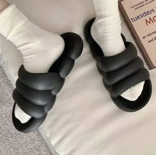 Japanese Brand Black sliders new Size US 9 / EU 42 - 4 Thumbnail