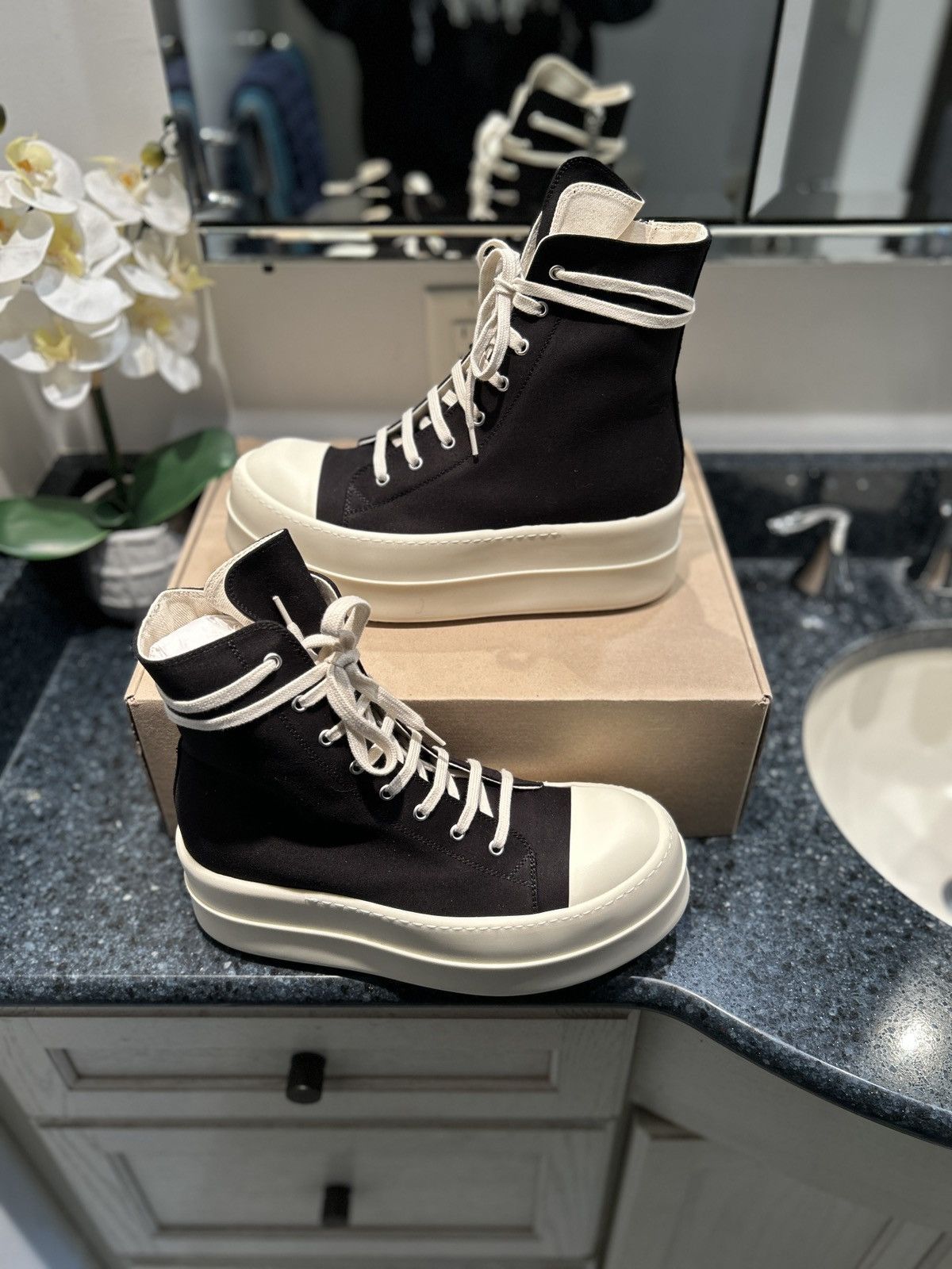 Rick Owens × Rick Owens Drkshdw NEW Double Bumper Ramone High 