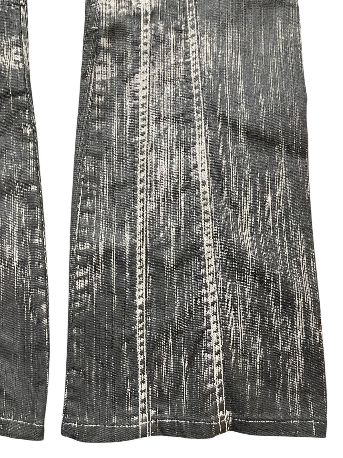 In The Attic Vintage Japan In The Attic Faded Wash Spiral Flocked Flare Size US 29 - 8 Thumbnail