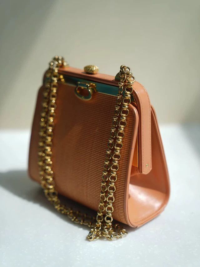 Other Comtesse Vintage Horsehair Knit Orange-Pink Doc Bag Size ONE SIZE - 4 Thumbnail