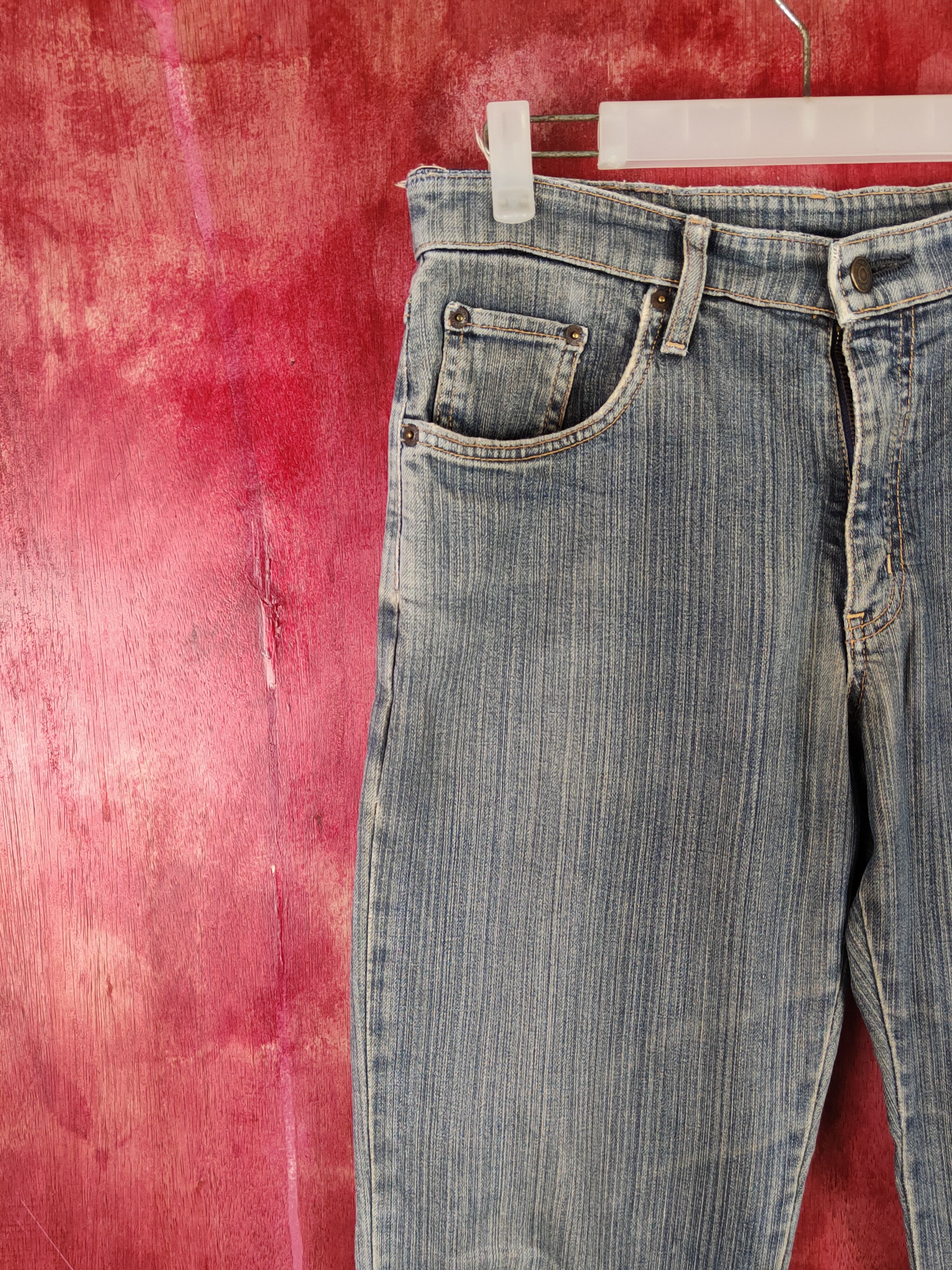 Edwin vintage Edwin Dark Blue Faded distressed Denim #S1605 Size US 30 / EU 46 - 3 Thumbnail