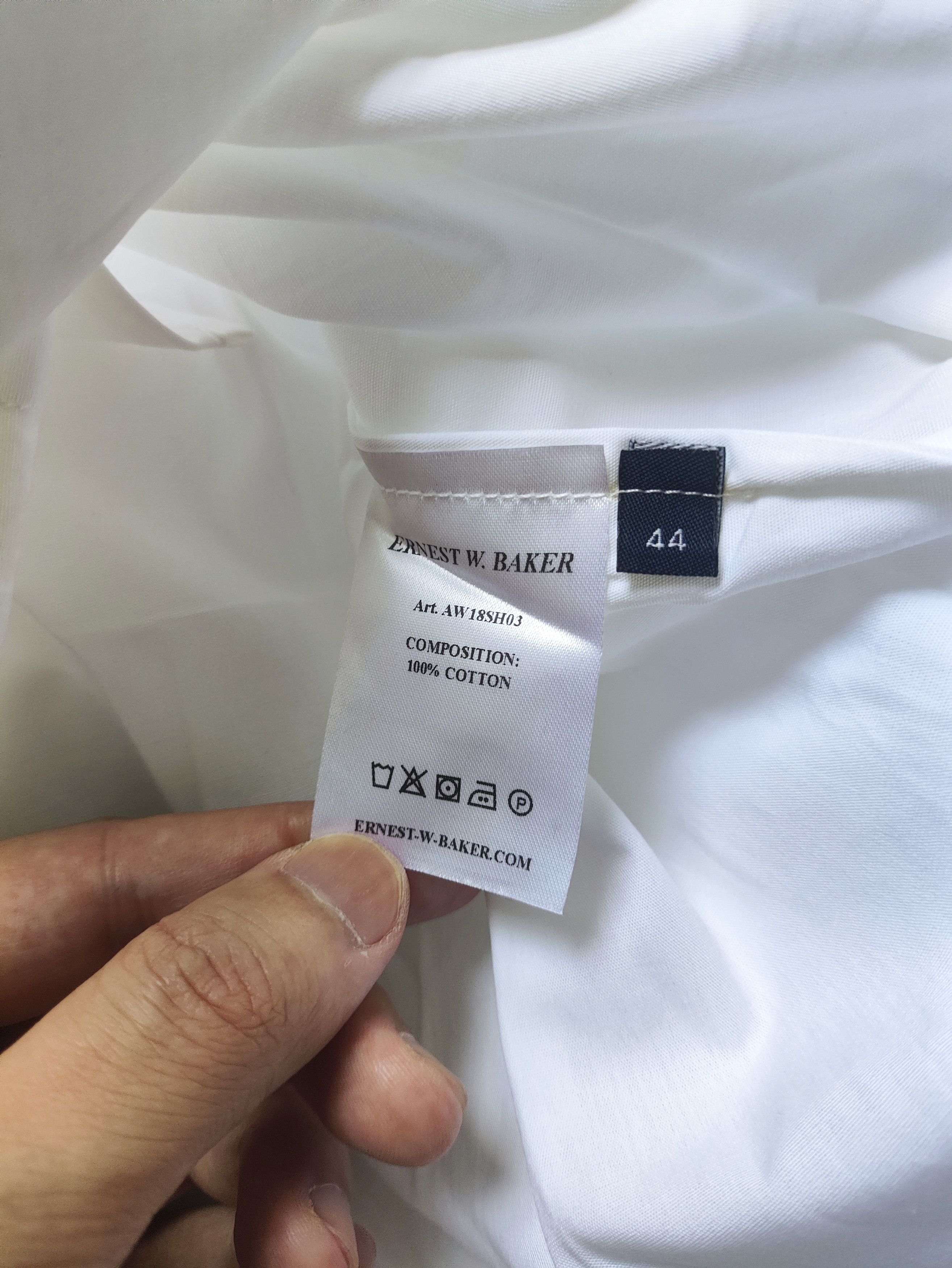 Ernest W. Baker AW18 Royal White Frill Collar Shirt Size US S / EU 44-46 / 1 - 5 Thumbnail