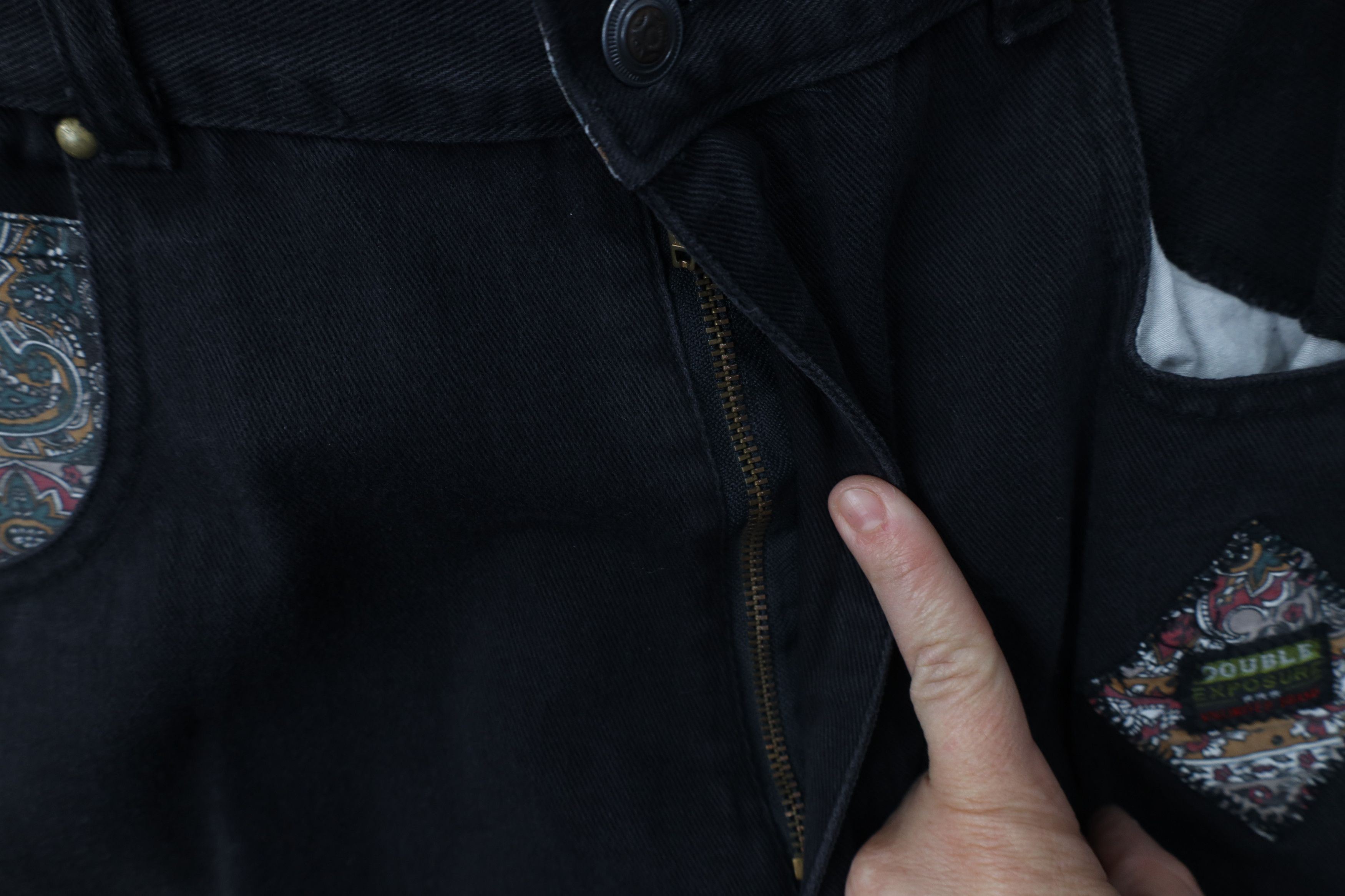 Deadstock Vintage 90s Streetwear Flip Cuff Baggy Fit Jeans