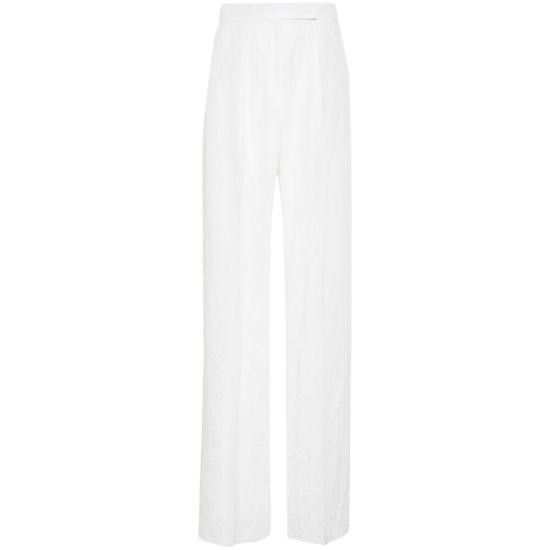 Max Mara MAX MARA Women Pants LARINGE 135 001 WHITE Size 28" / US 6 / IT 42 - 1 Thumbnail