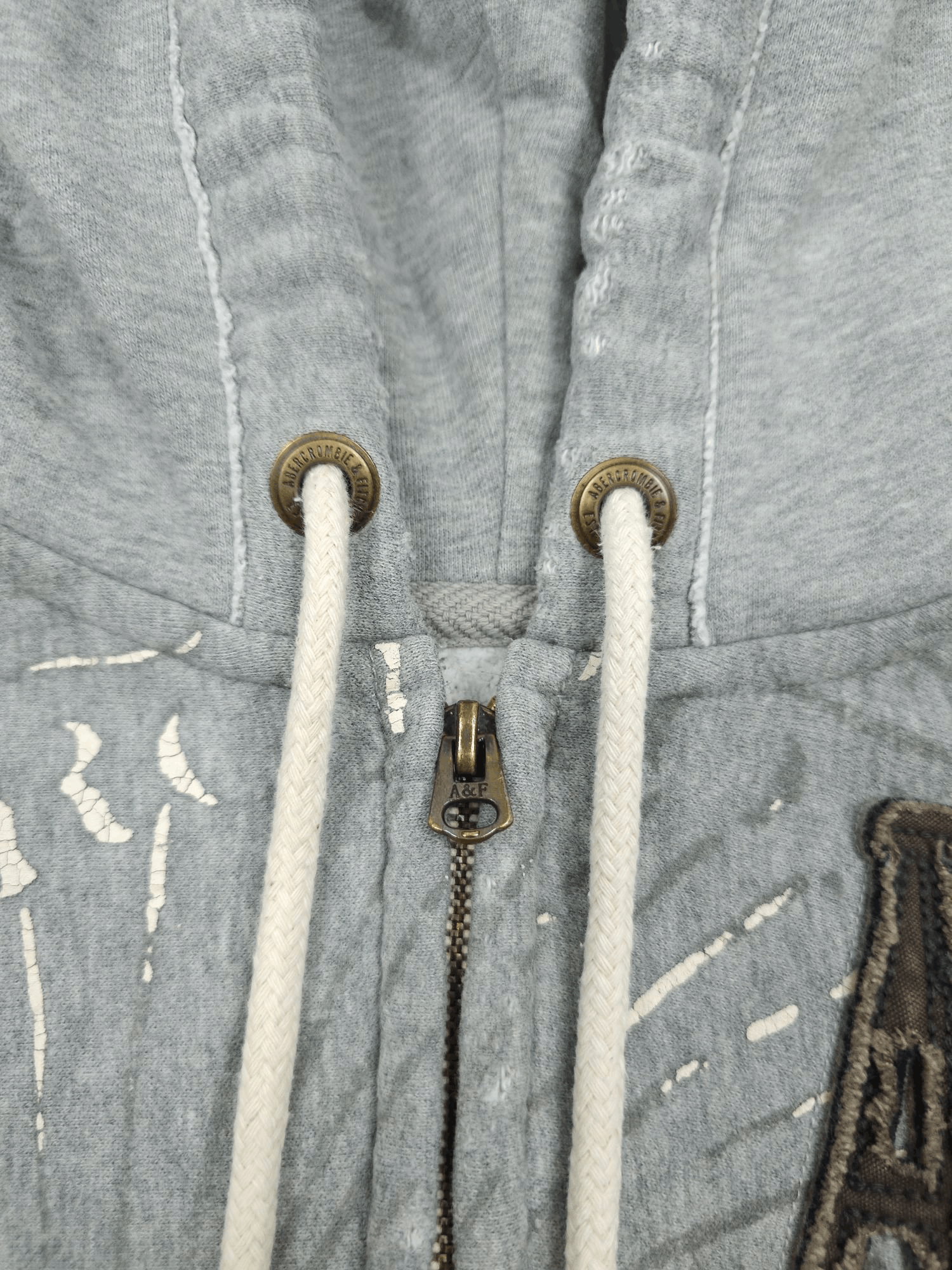 Other 💎 Y2K Vintage Abercrombie Gray Zip-up Hoodie Sweatshirt Size US M / EU 48-50 / 2 - 7 Thumbnail