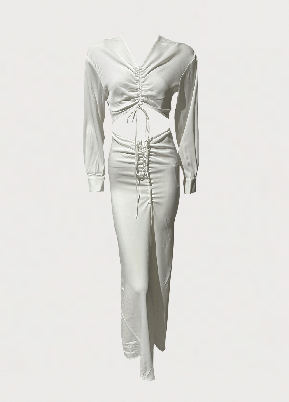 Christopher Esber Multi Panel Disconnect Ruched Halter Dress | Grailed