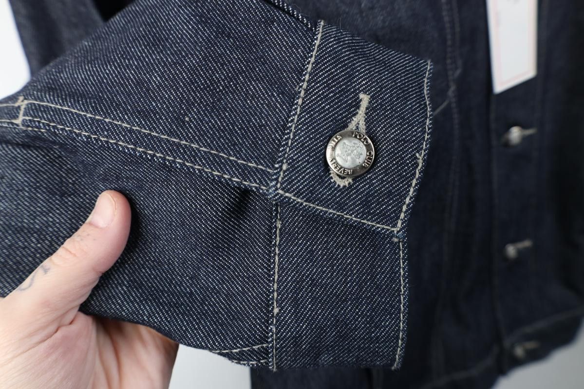 Vintage Deadstock Vintage 90s Streetwear Jean Trucker Jacket Blue Size US XL / EU 56 / 4 - 8 Thumbnail