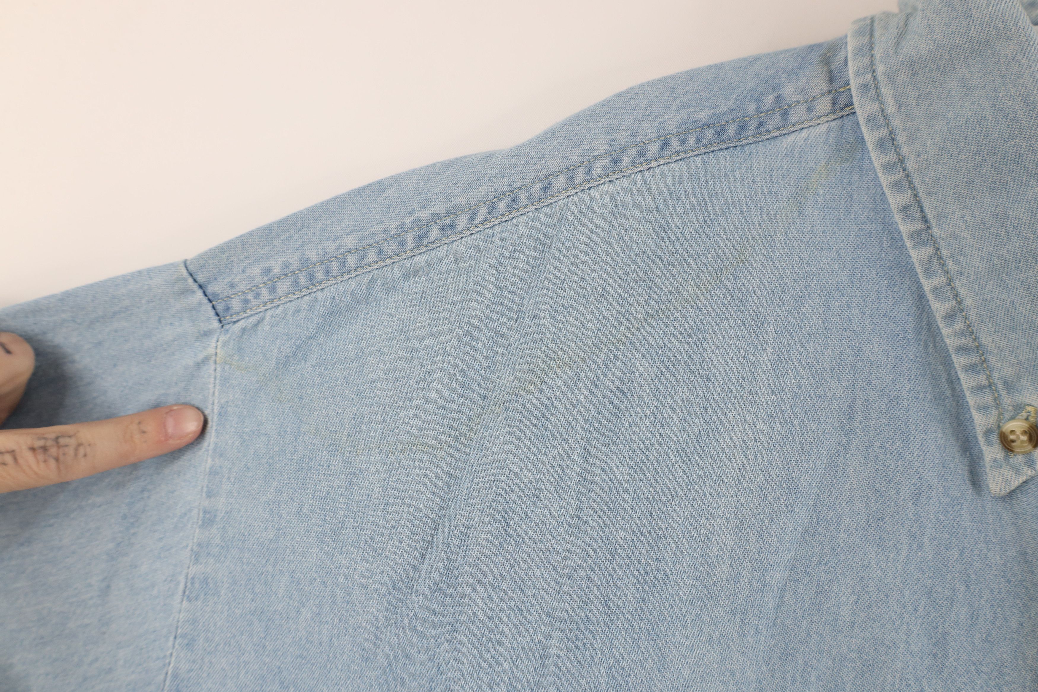 Vintage Vintage 90s Streetwear Equestrian Denim Button Down Shirt Size US XXL / EU 58 / 5 - 6 Thumbnail