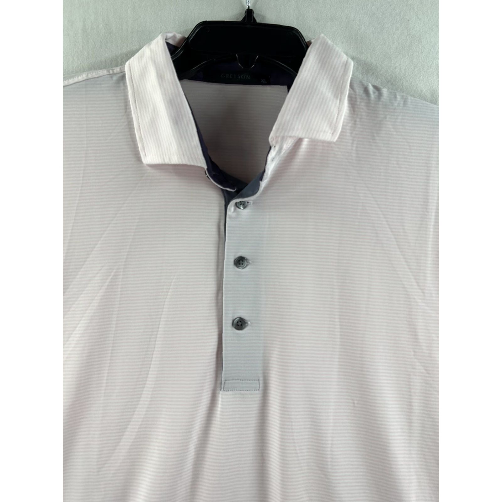 Vintage Greyson Polo Shirt Men XL Pink Striped Short Sleeve Golf Size US XL / EU 56 / 4 - 2 Thumbnail
