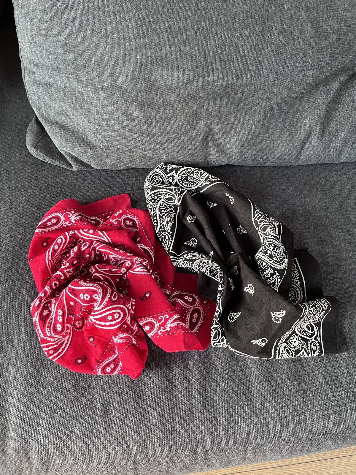 Vintage Vintage Red Bandana Made in USA Size ONE SIZE - 6 Thumbnail