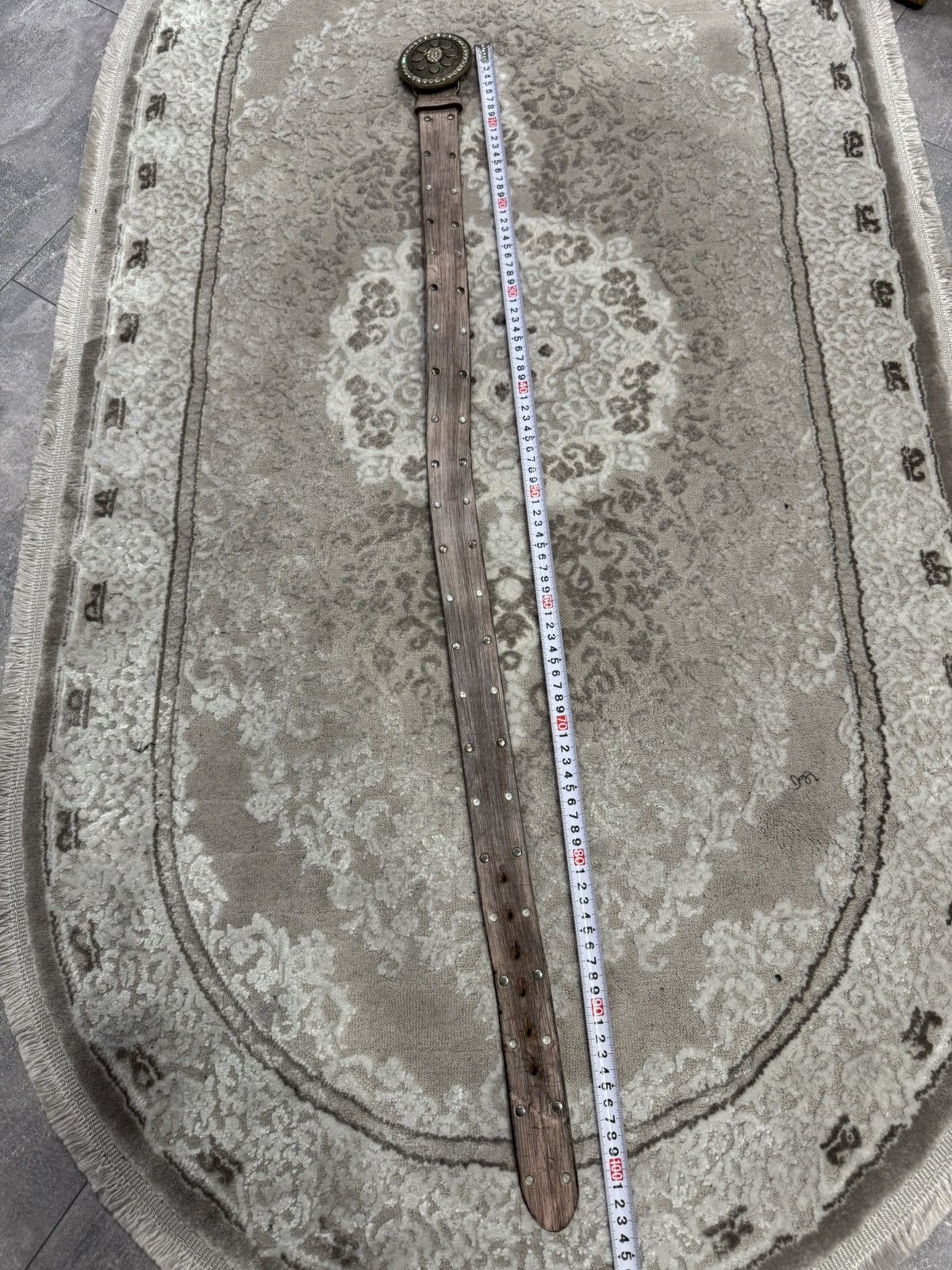 Japanese Brand 00’s NUMBER NINE STYLE FACE LEATHER RARE Y2K BELT VINTAGE Size ONE SIZE - 4 Thumbnail