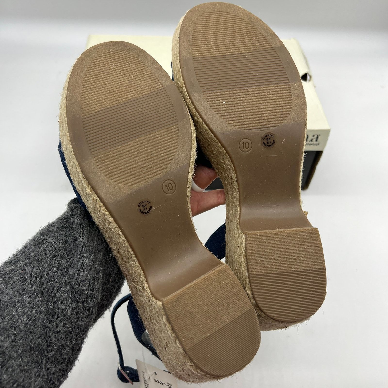 Other a.n.a Womens Dukes Heeled Sandals Denim Blue Size US 10 / IT 40 - 5 Thumbnail