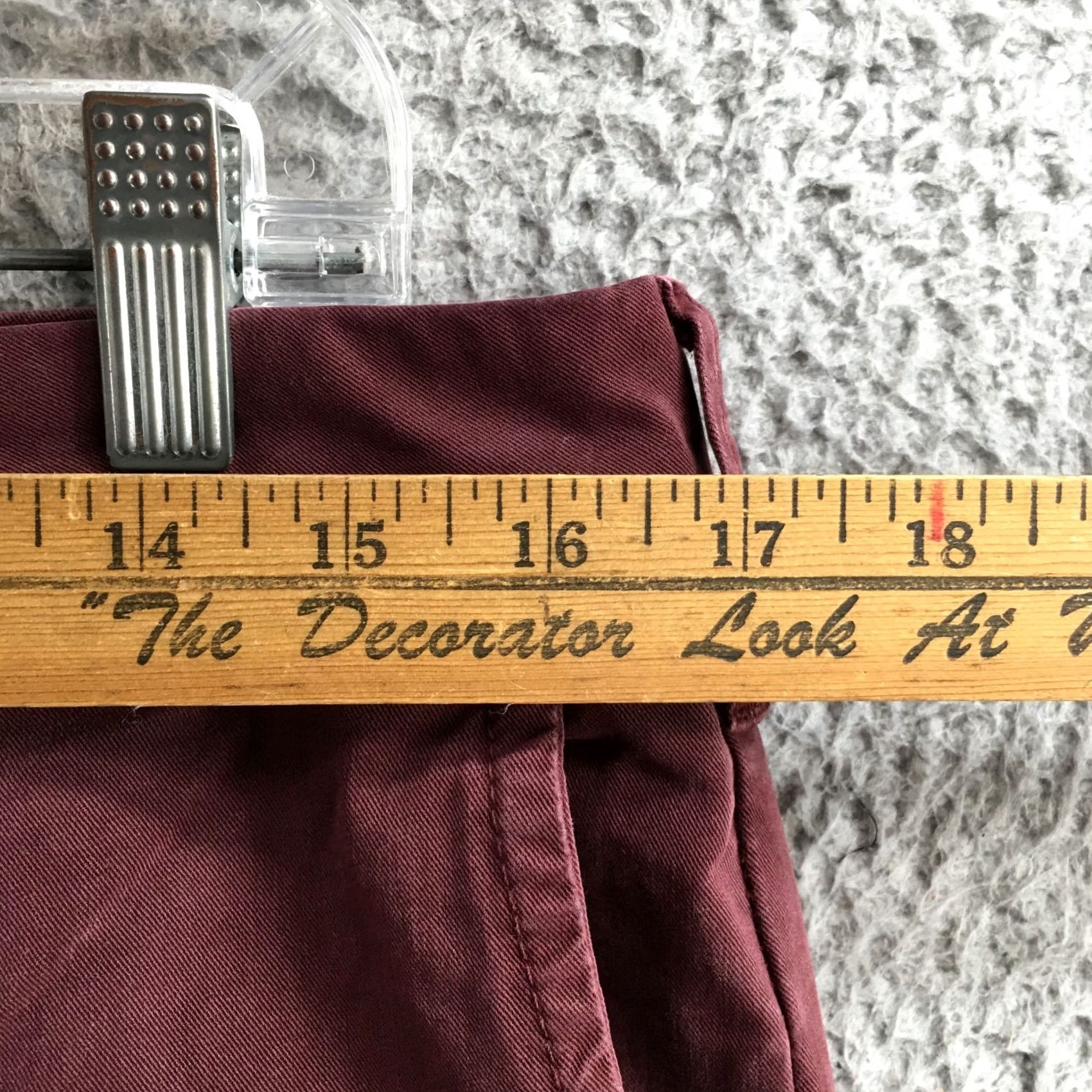 American Eagle Outfitters American Eagle Outfitters Chino Pants Mens 32x34 Burgundy Cotton Blend Mid Rise Size US 32 / EU 48 - 6 Thumbnail