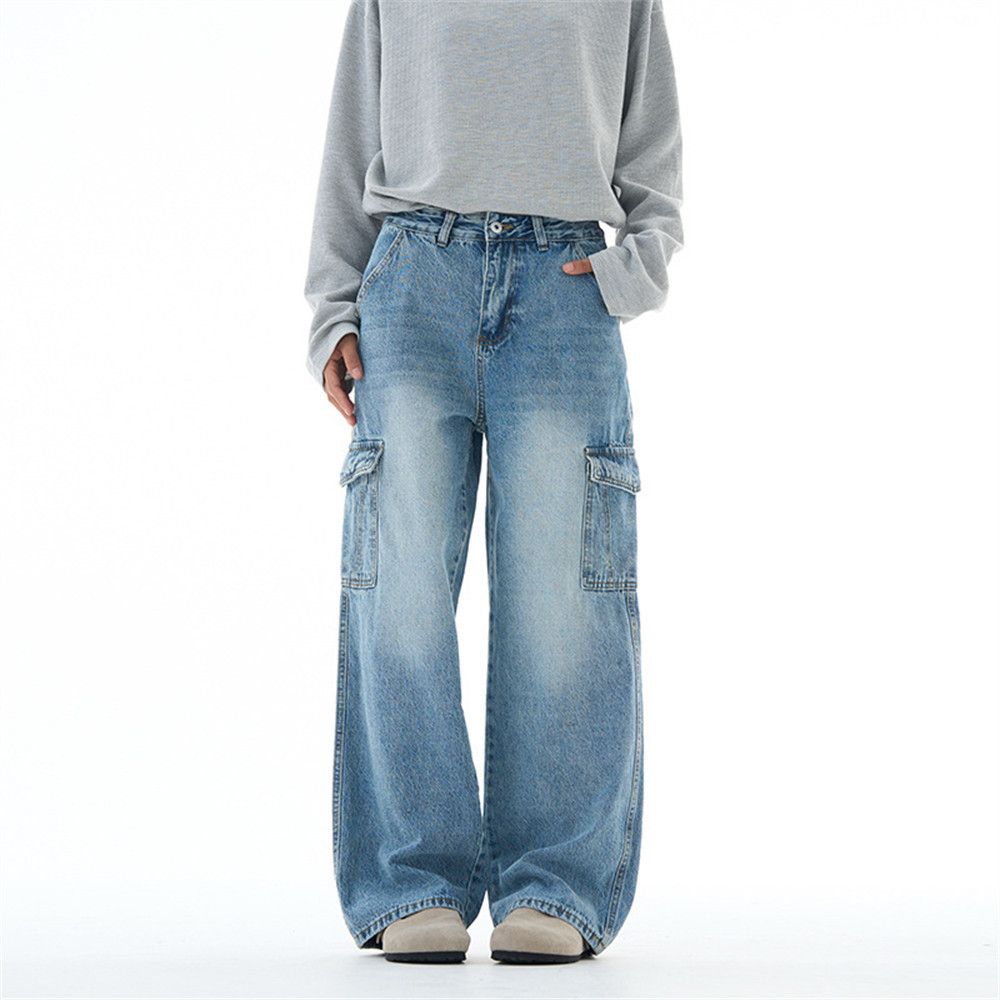 Japanese Brand Men's Retro Punk Distressed Multi-Pocket Cargo Jeans Size US 32 / EU 48 - 1 Thumbnail