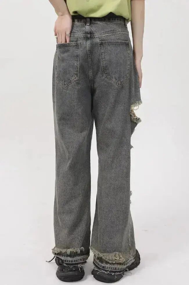 Japanese Brand Distressed denim hole jeans y2k pants Size US 32 / EU 48 - 6 Thumbnail